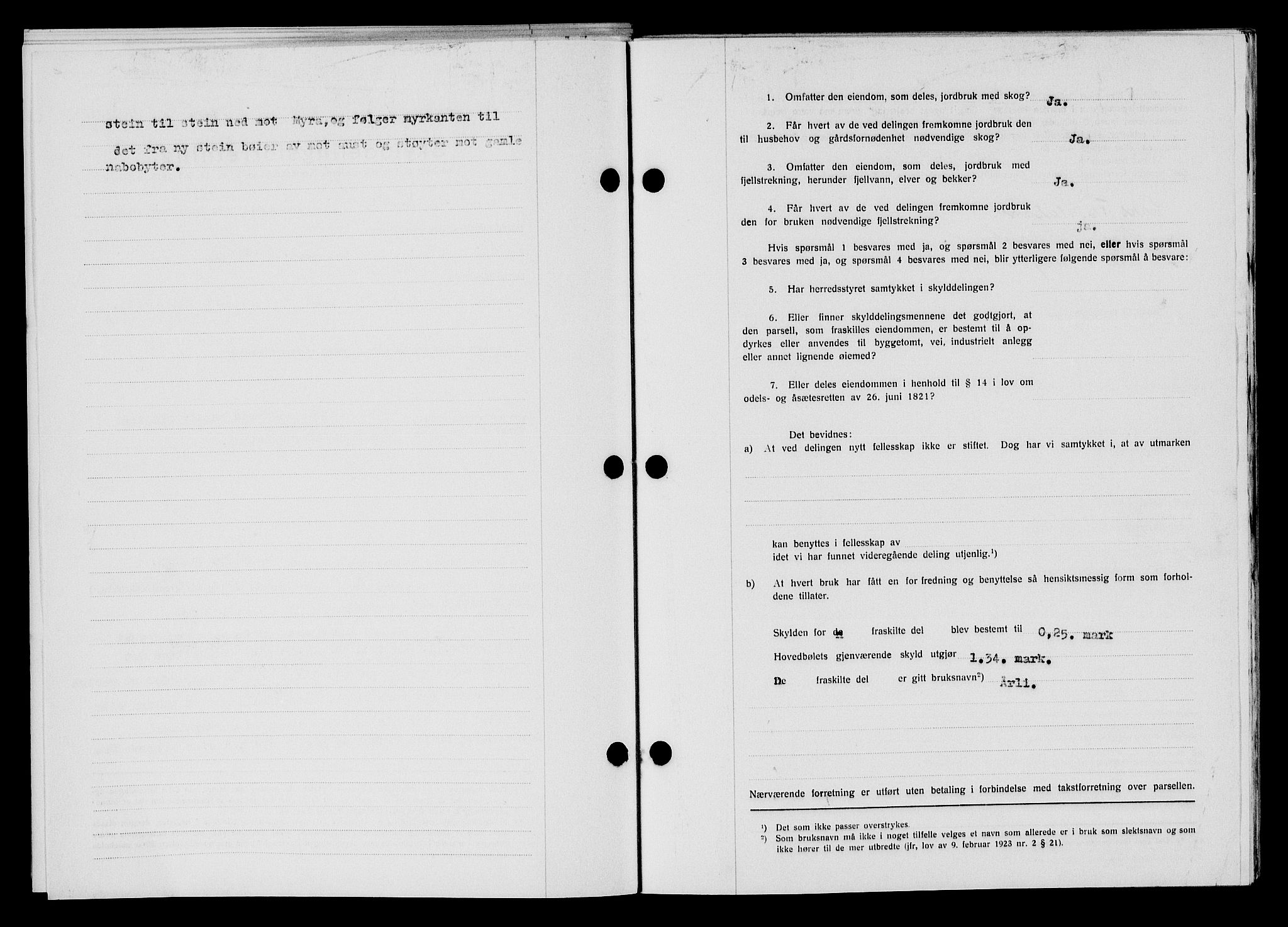 Flekkefjord sorenskriveri, SAK/1221-0001/G/Gb/Gba/L0058: Mortgage book no. A-6, 1942-1944, Diary no: : 873/1942