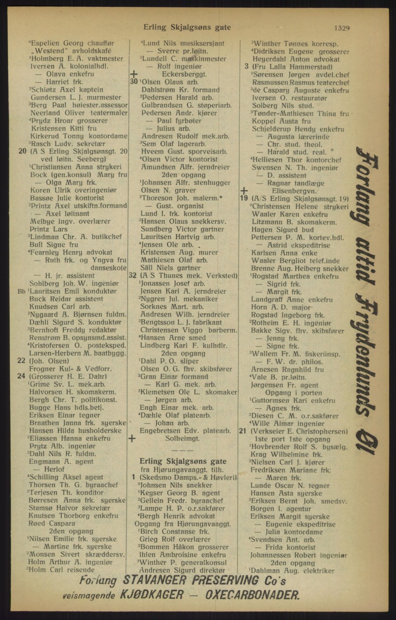 Kristiania/Oslo adressebok, PUBL/-, 1915, p. 1329