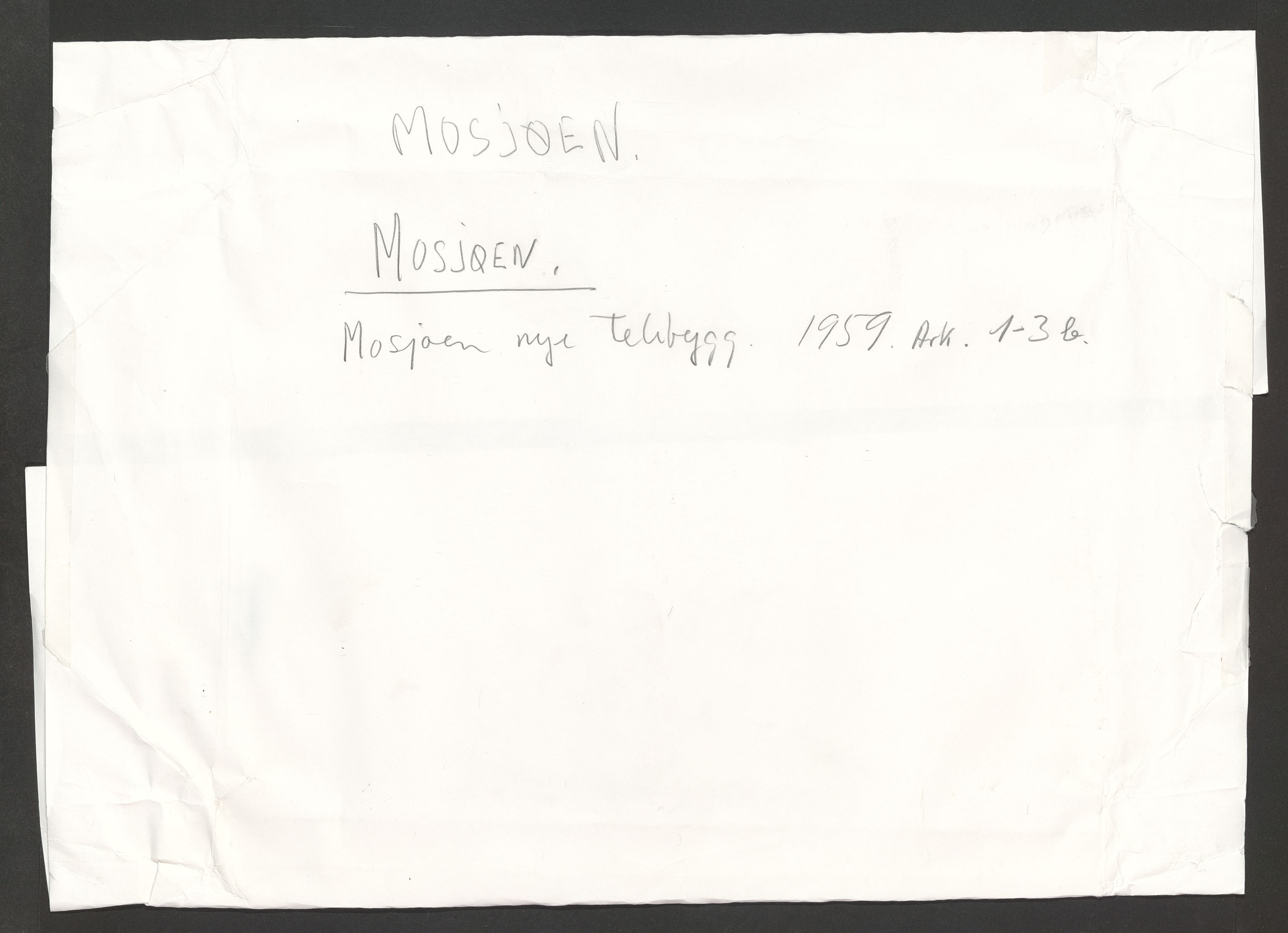 Televerket, Mosjøen telegrafstasjon, SAT/A-5300/F/L0032: Korrespondanse, 1959, p. 1