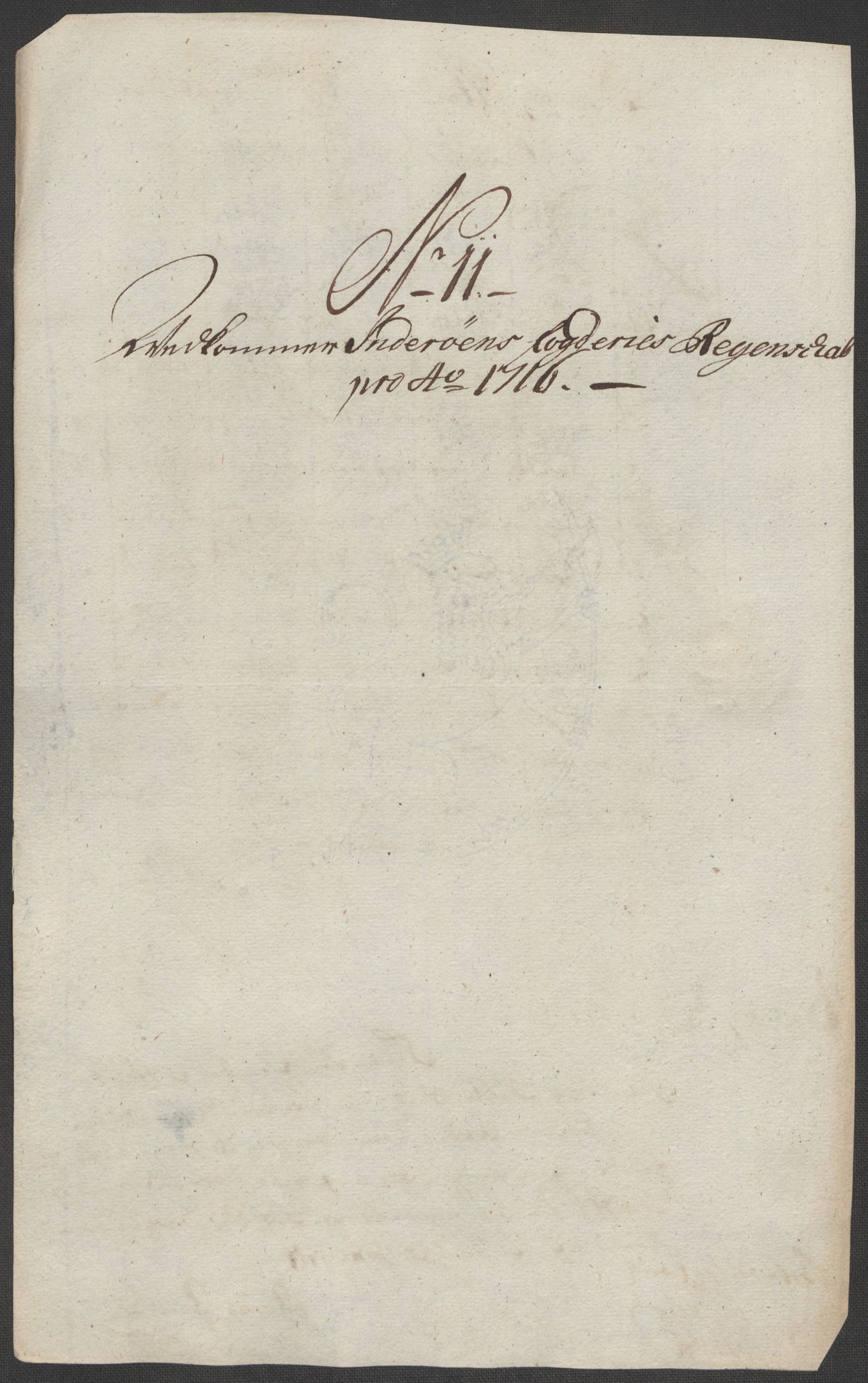 Rentekammeret inntil 1814, Reviderte regnskaper, Fogderegnskap, RA/EA-4092/R63/L4324: Fogderegnskap Inderøy, 1716, p. 164