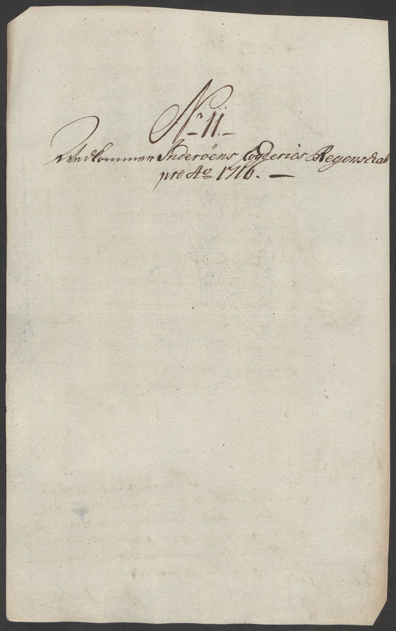 Rentekammeret inntil 1814, Reviderte regnskaper, Fogderegnskap, AV/RA-EA-4092/R63/L4324: Fogderegnskap Inderøy, 1716, p. 164