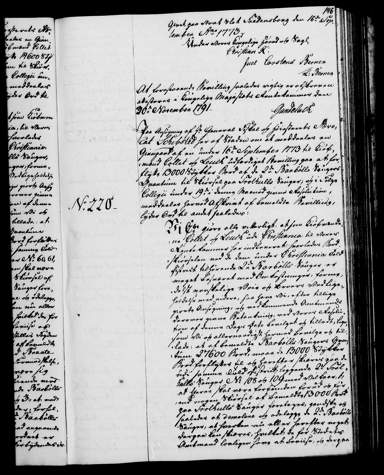 Rentekammeret, Kammerkanselliet, RA/EA-3111/G/Gg/Gga/L0015: Norsk ekspedisjonsprotokoll med register (merket RK 53.15), 1790-1791, p. 146