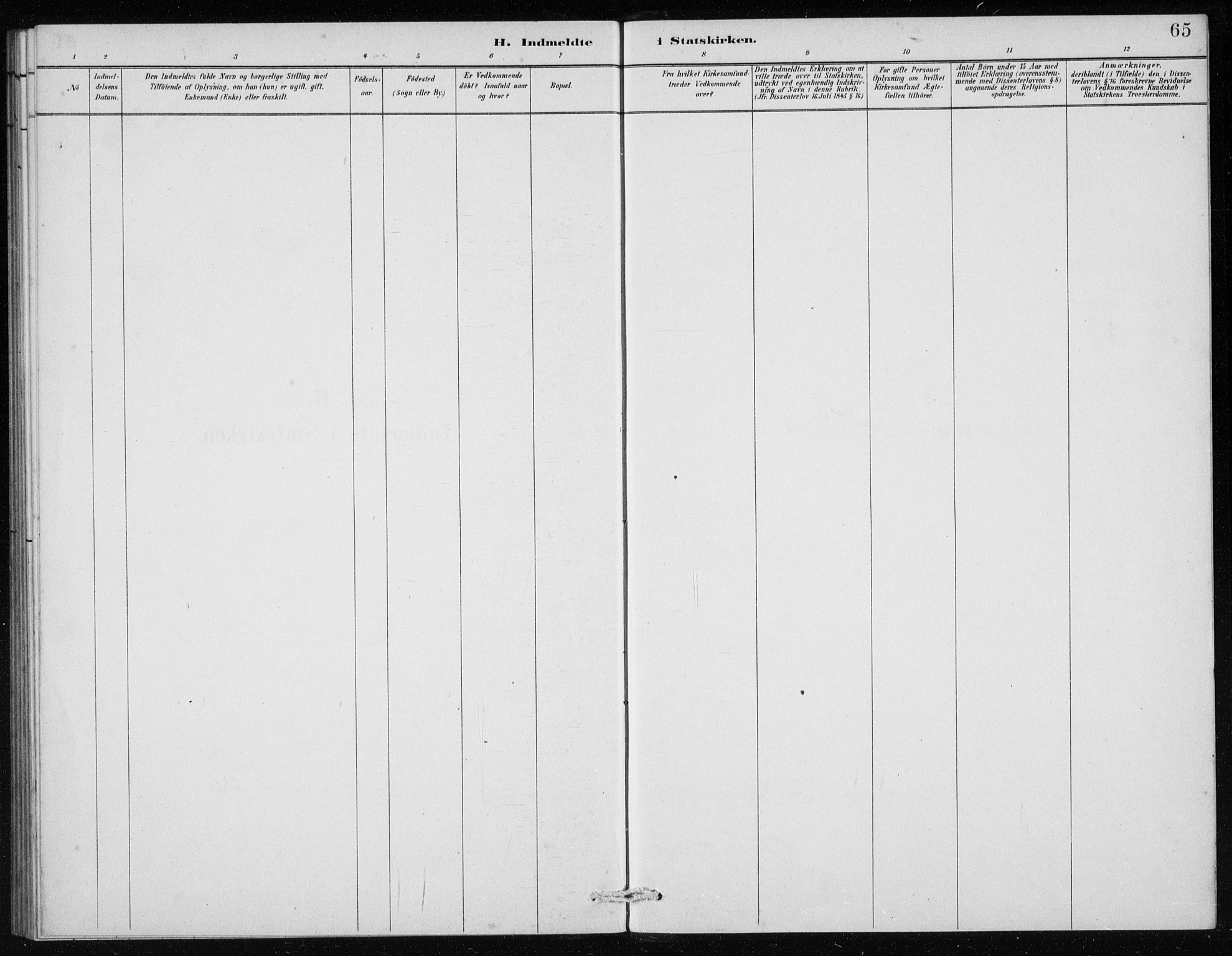 Manger sokneprestembete, AV/SAB-A-76801/H/Haa: Parish register (official) no. E  1, 1881-1890, p. 65