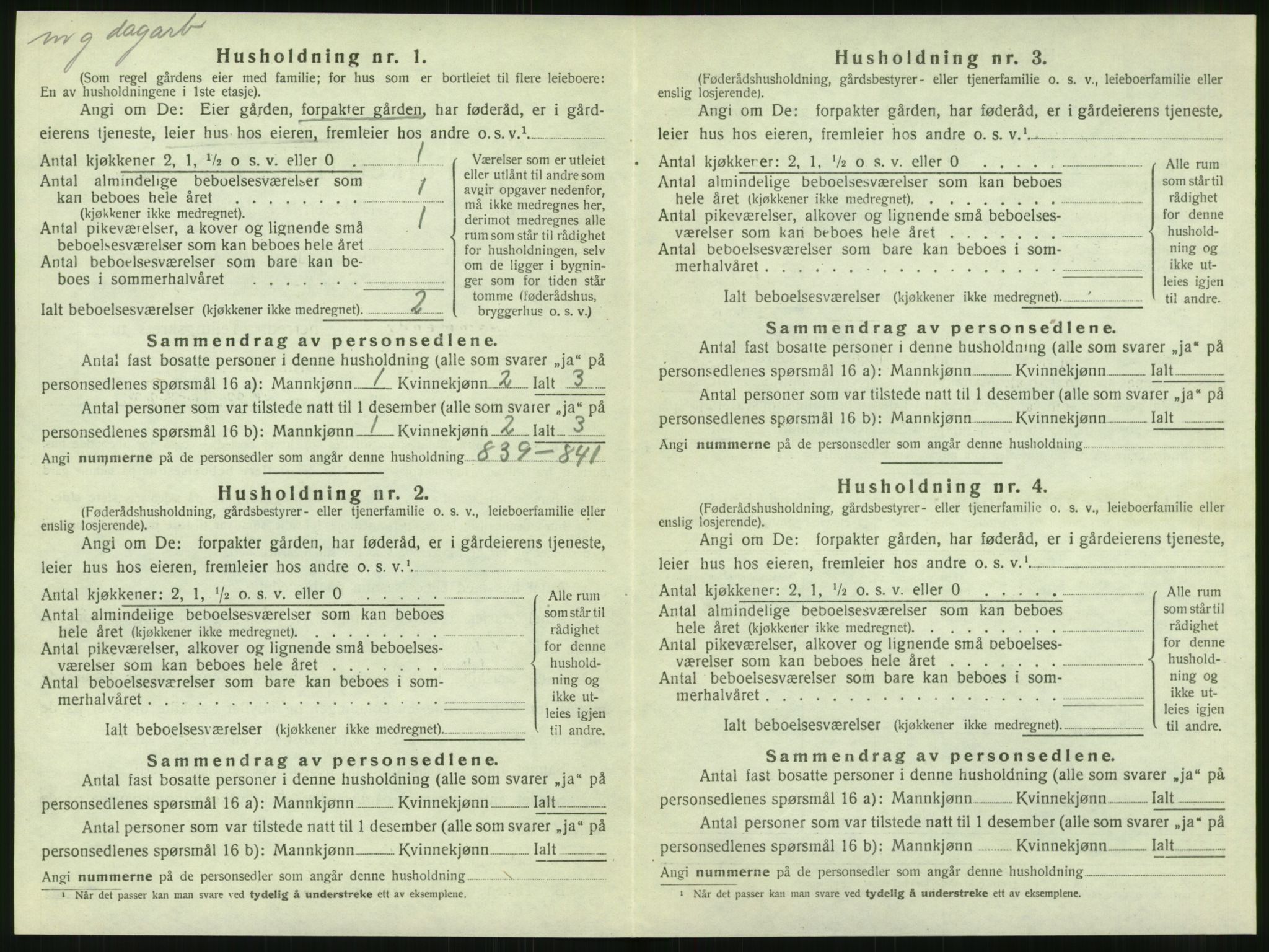 SAT, 1920 census for Stamnes, 1920, p. 569