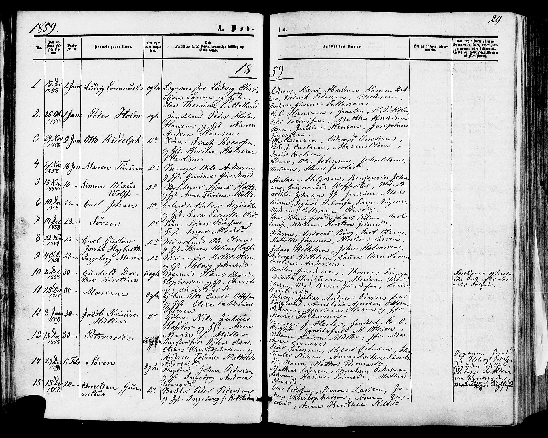 Skien kirkebøker, SAKO/A-302/F/Fa/L0007: Parish register (official) no. 7, 1856-1865, p. 29