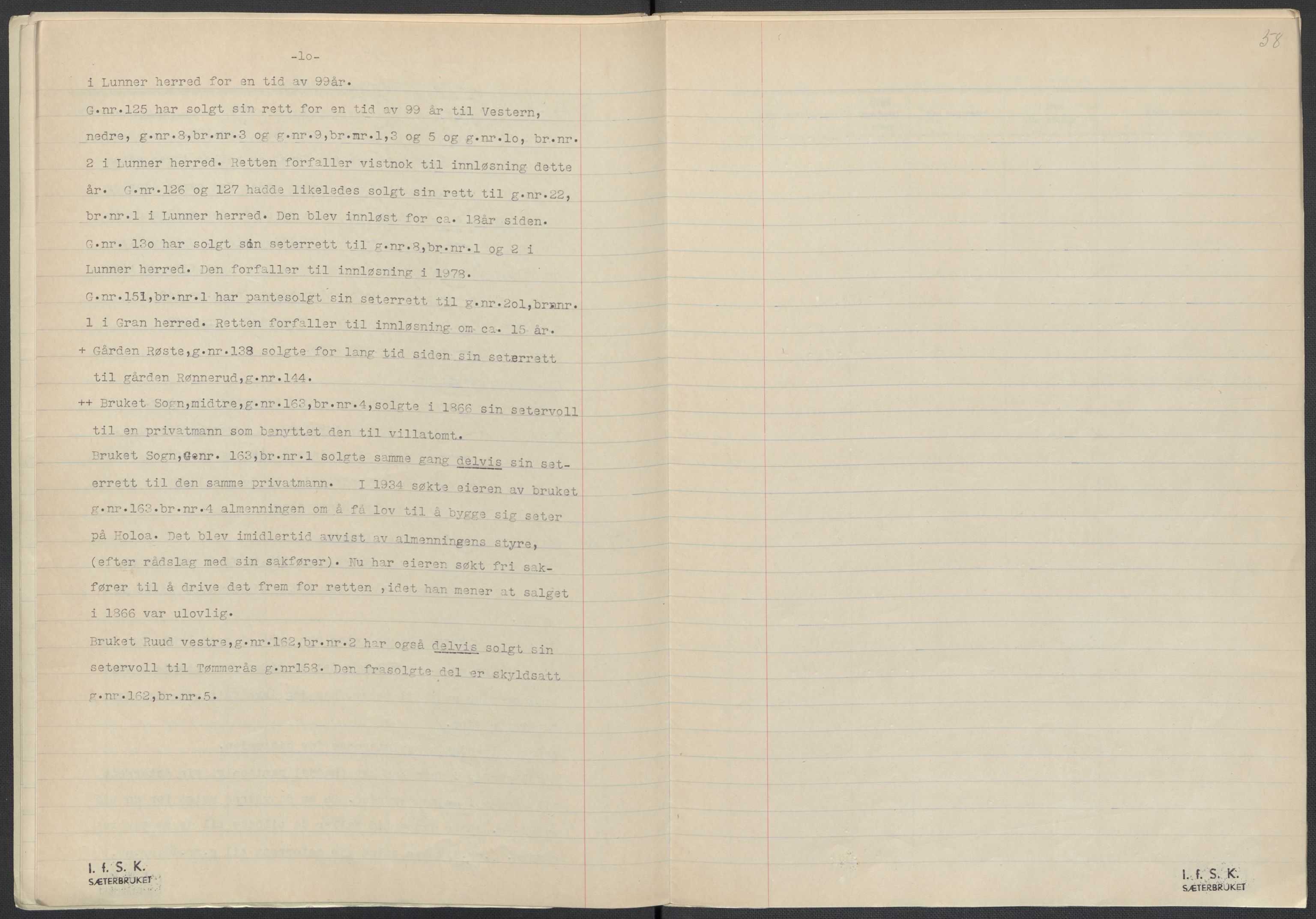 Instituttet for sammenlignende kulturforskning, AV/RA-PA-0424/F/Fc/L0004/0003: Eske B4: / Oppland (perm IX), 1933-1935, p. 58