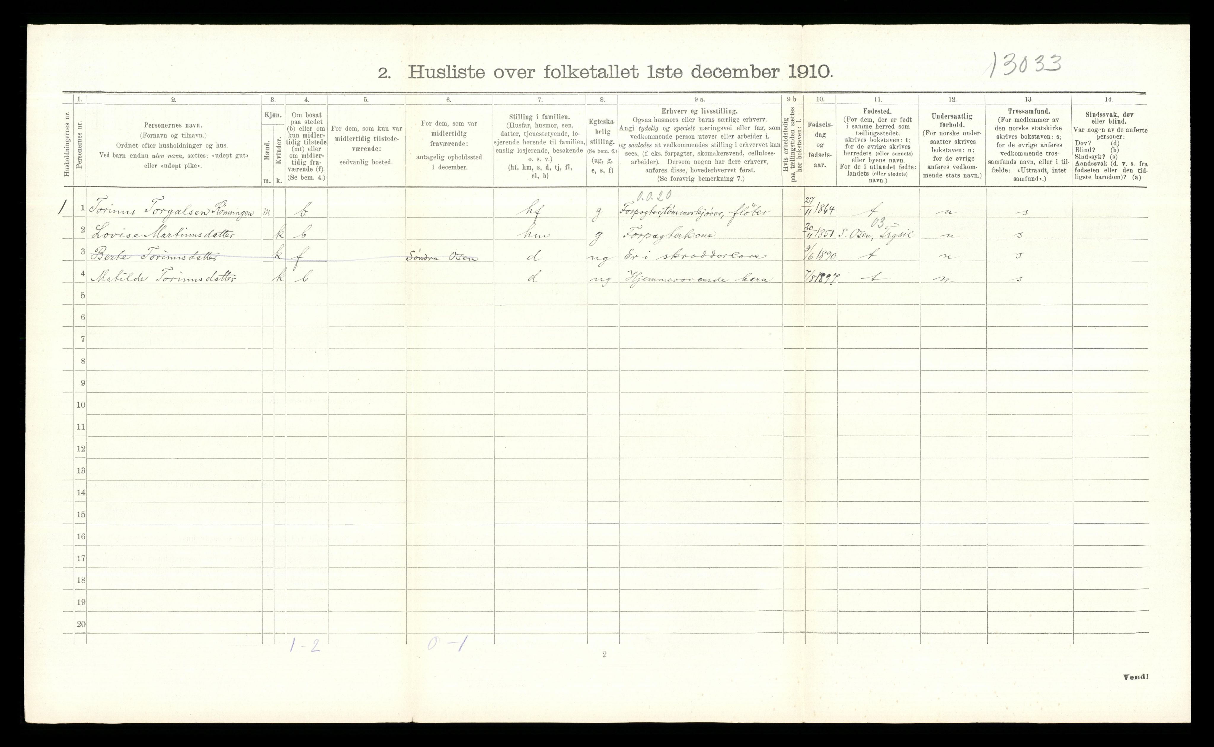 RA, 1910 census for Åmot, 1910, p. 1210