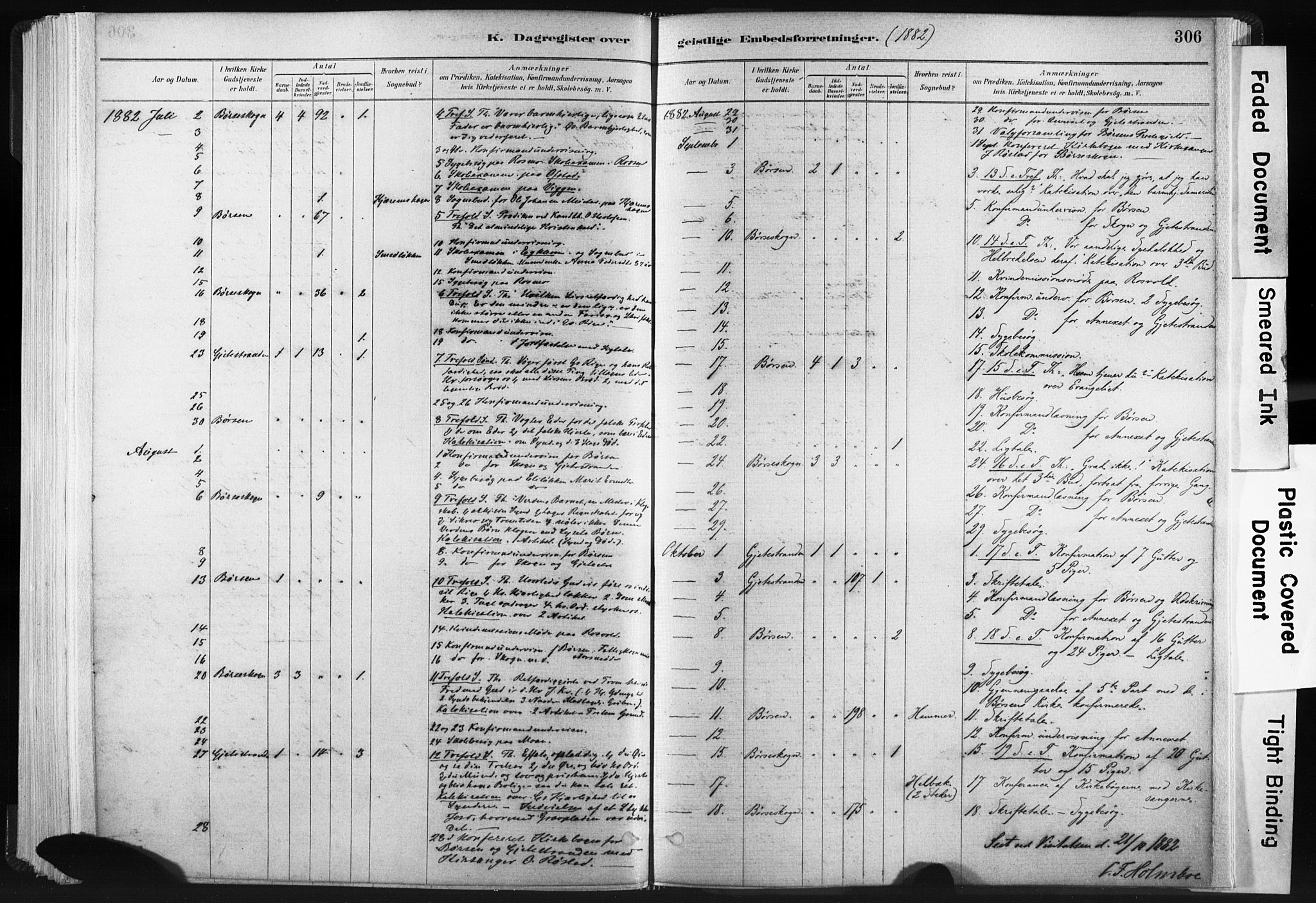 Ministerialprotokoller, klokkerbøker og fødselsregistre - Sør-Trøndelag, SAT/A-1456/665/L0773: Parish register (official) no. 665A08, 1879-1905, p. 306