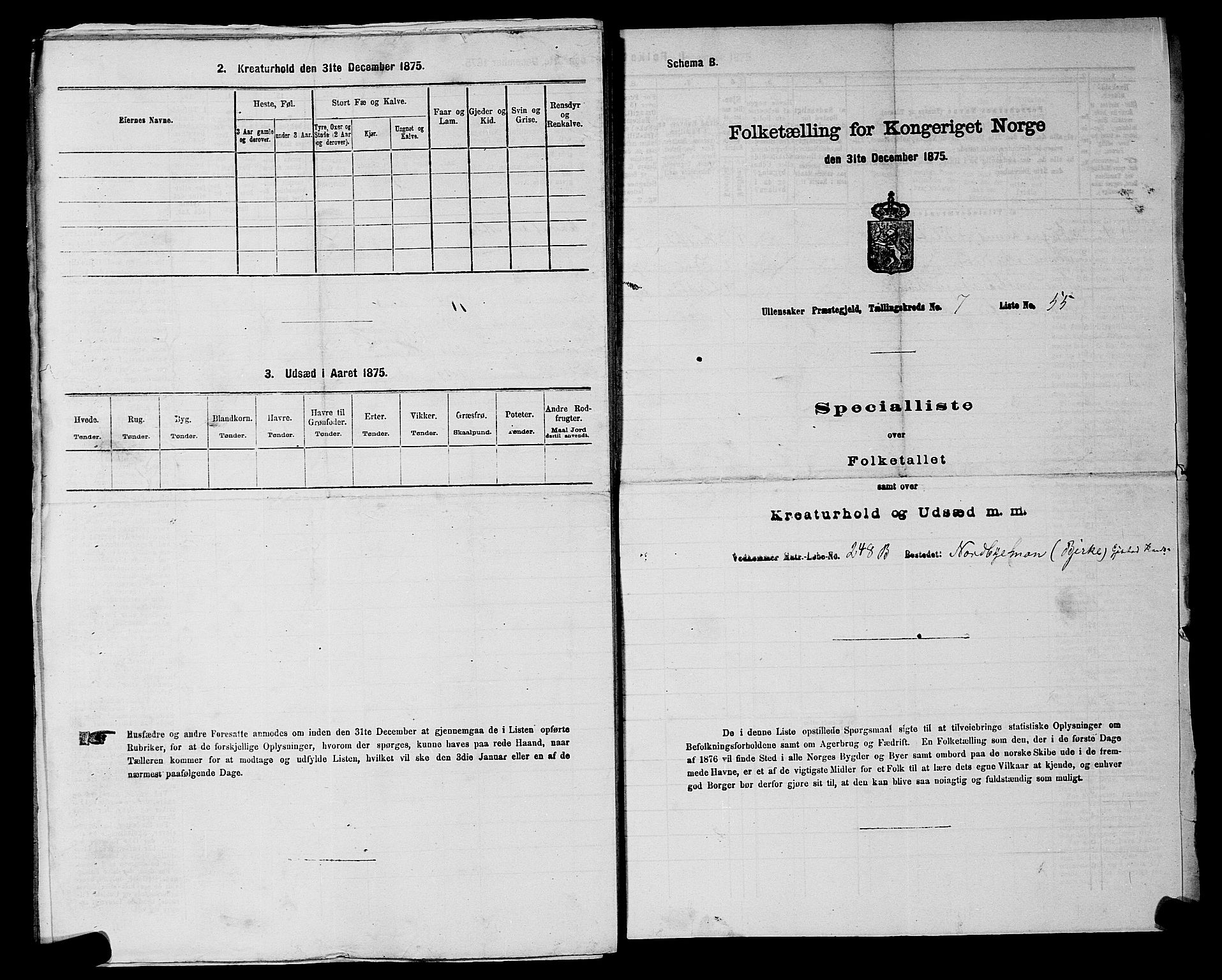 RA, 1875 census for 0235P Ullensaker, 1875, p. 1059