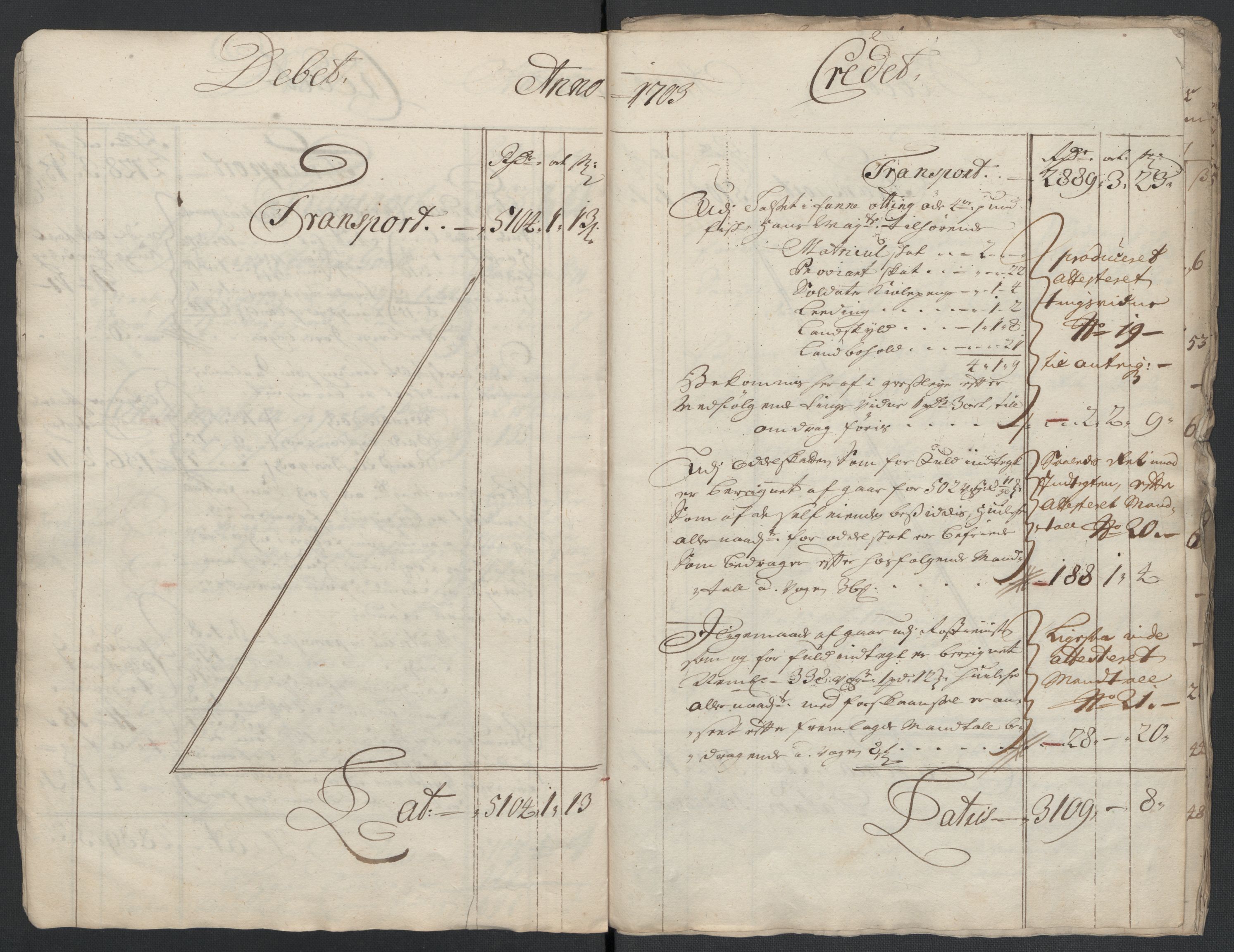 Rentekammeret inntil 1814, Reviderte regnskaper, Fogderegnskap, AV/RA-EA-4092/R55/L3656: Fogderegnskap Romsdal, 1703-1705, p. 10