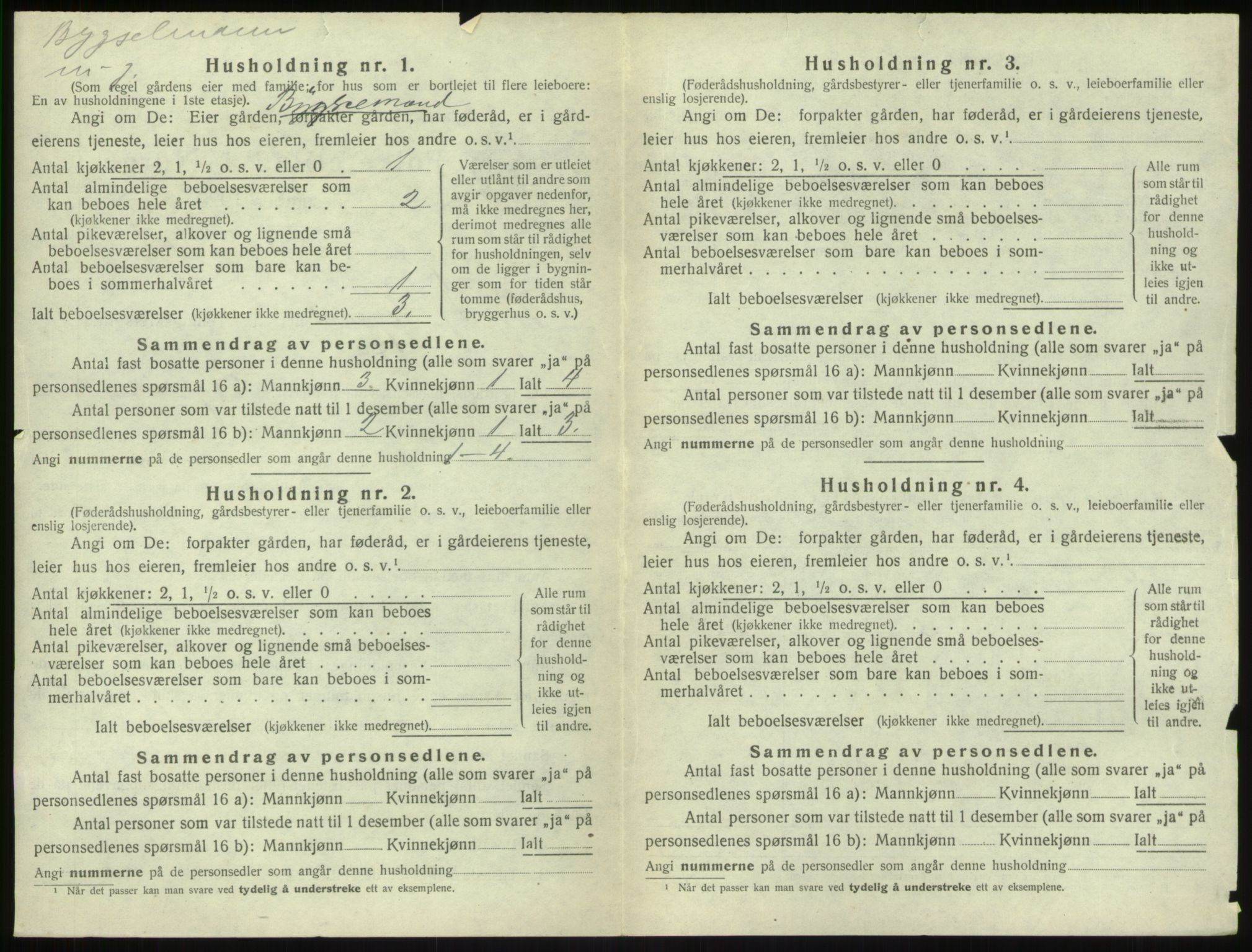 SAB, 1920 census for Sogndal, 1920, p. 1021