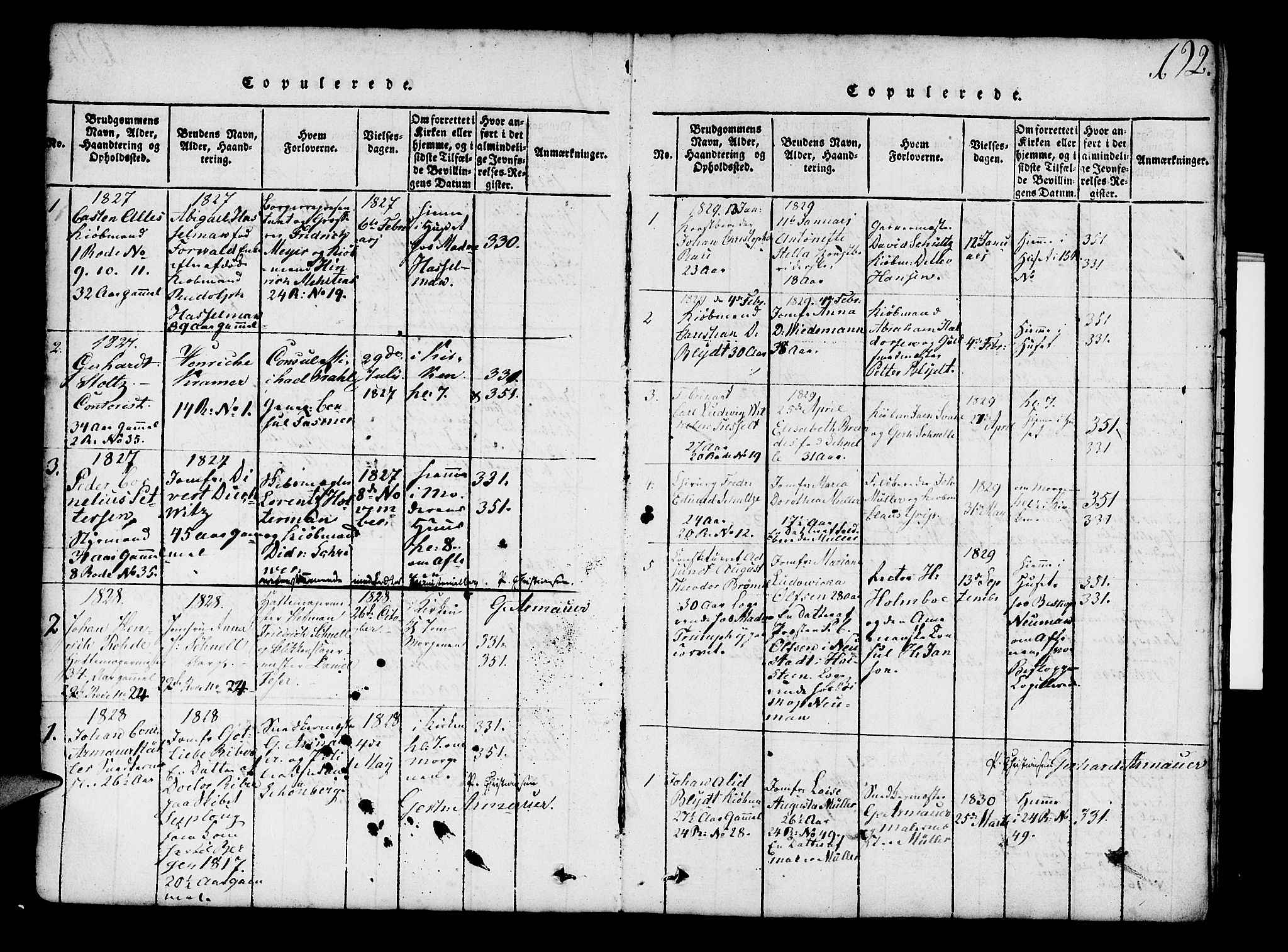 Mariakirken Sokneprestembete, AV/SAB-A-76901/H/Hab/L0001: Parish register (copy) no. A 1, 1815-1846, p. 192