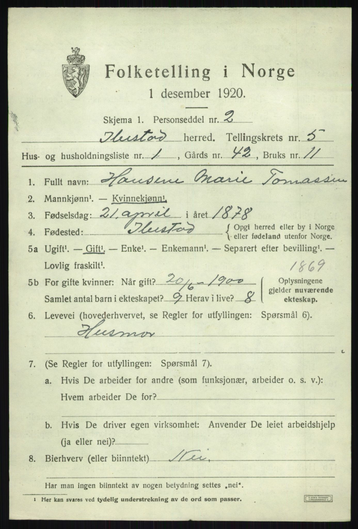 SATØ, 1920 census for Ibestad, 1920, p. 3500