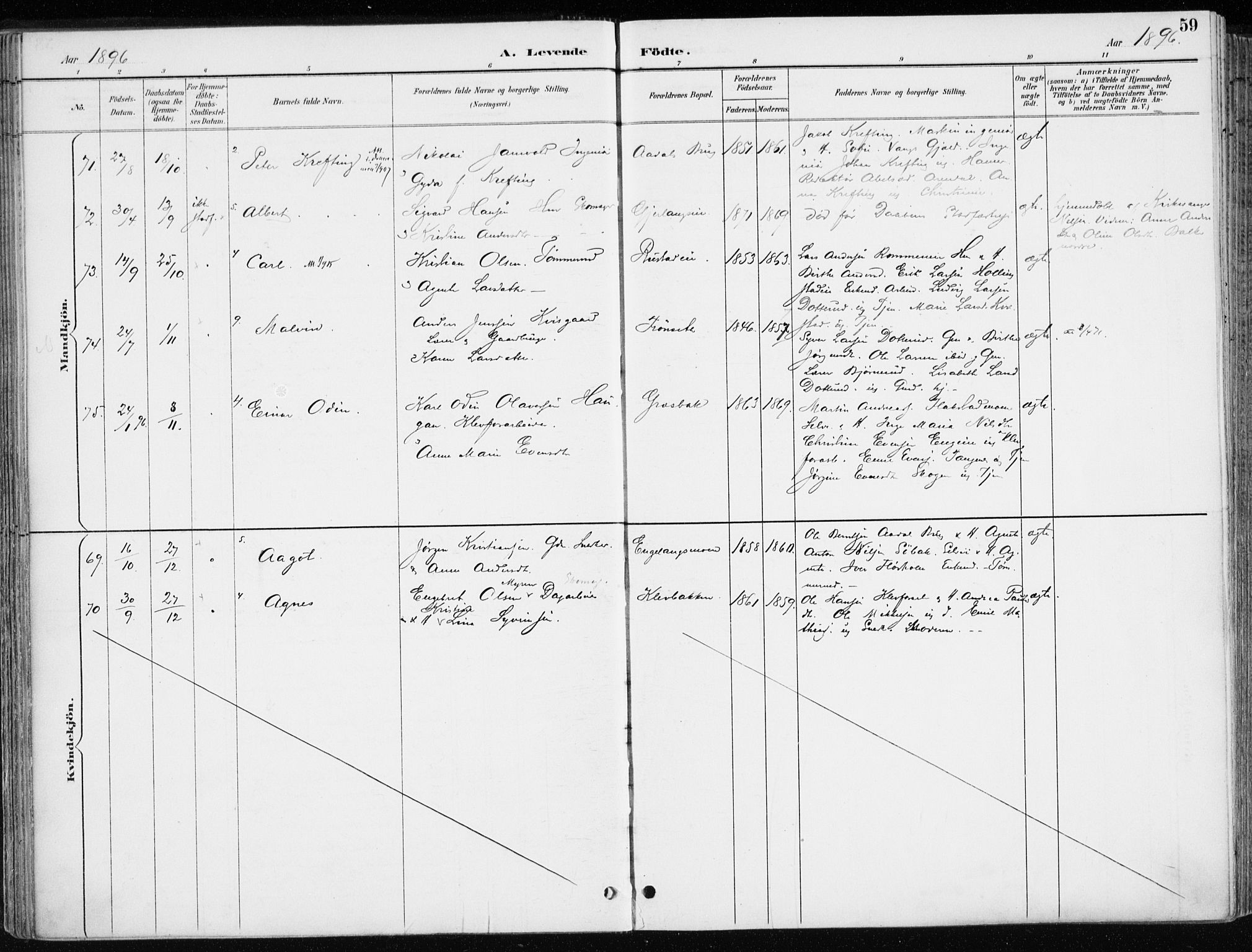 Løten prestekontor, AV/SAH-PREST-022/K/Ka/L0010: Parish register (official) no. 10, 1892-1907, p. 59
