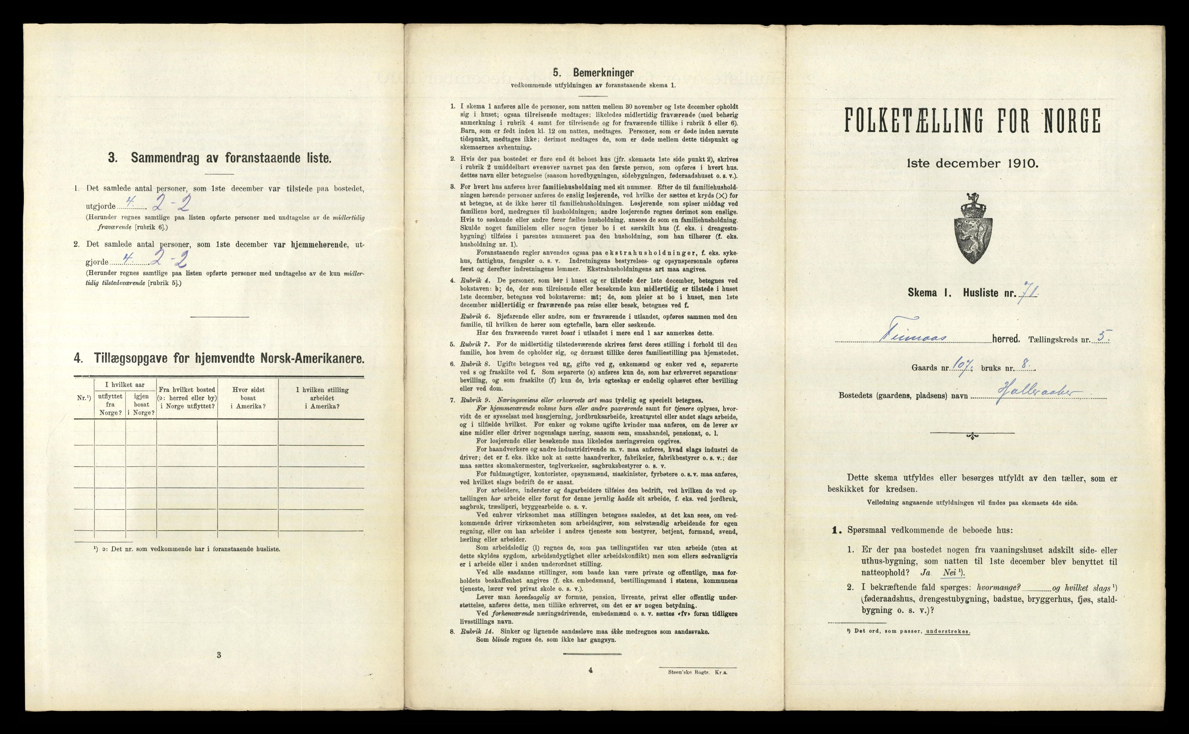 RA, 1910 census for Finnås, 1910, p. 638