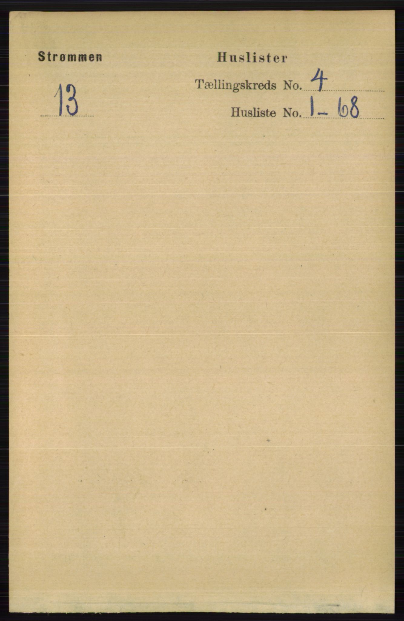 RA, 1891 census for 0711 Strømm, 1891, p. 1510