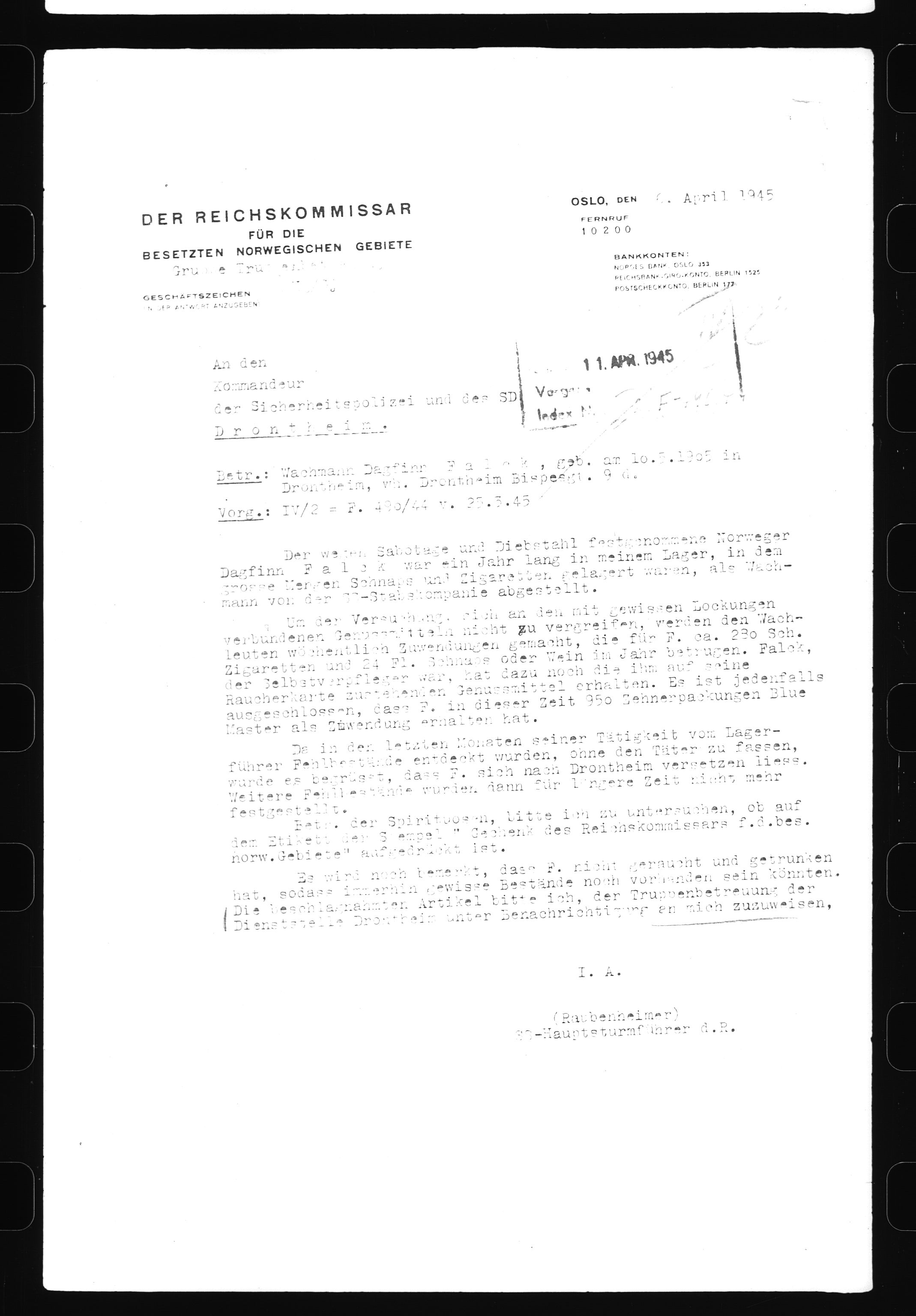 Documents Section, RA/RAFA-2200/V/L0056: Film med LMDC Serial Numbers, 1940-1945, p. 340