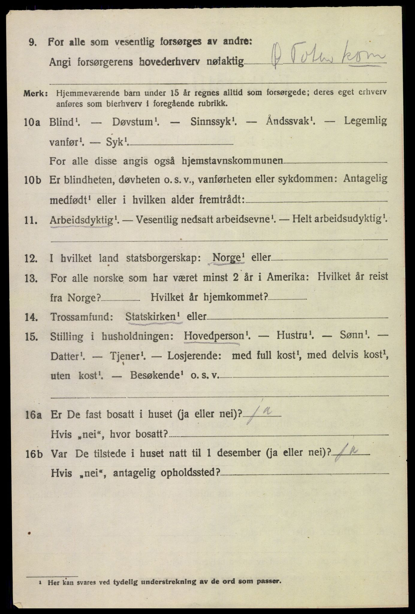 SAH, 1920 census for Østre Toten, 1920, p. 4673