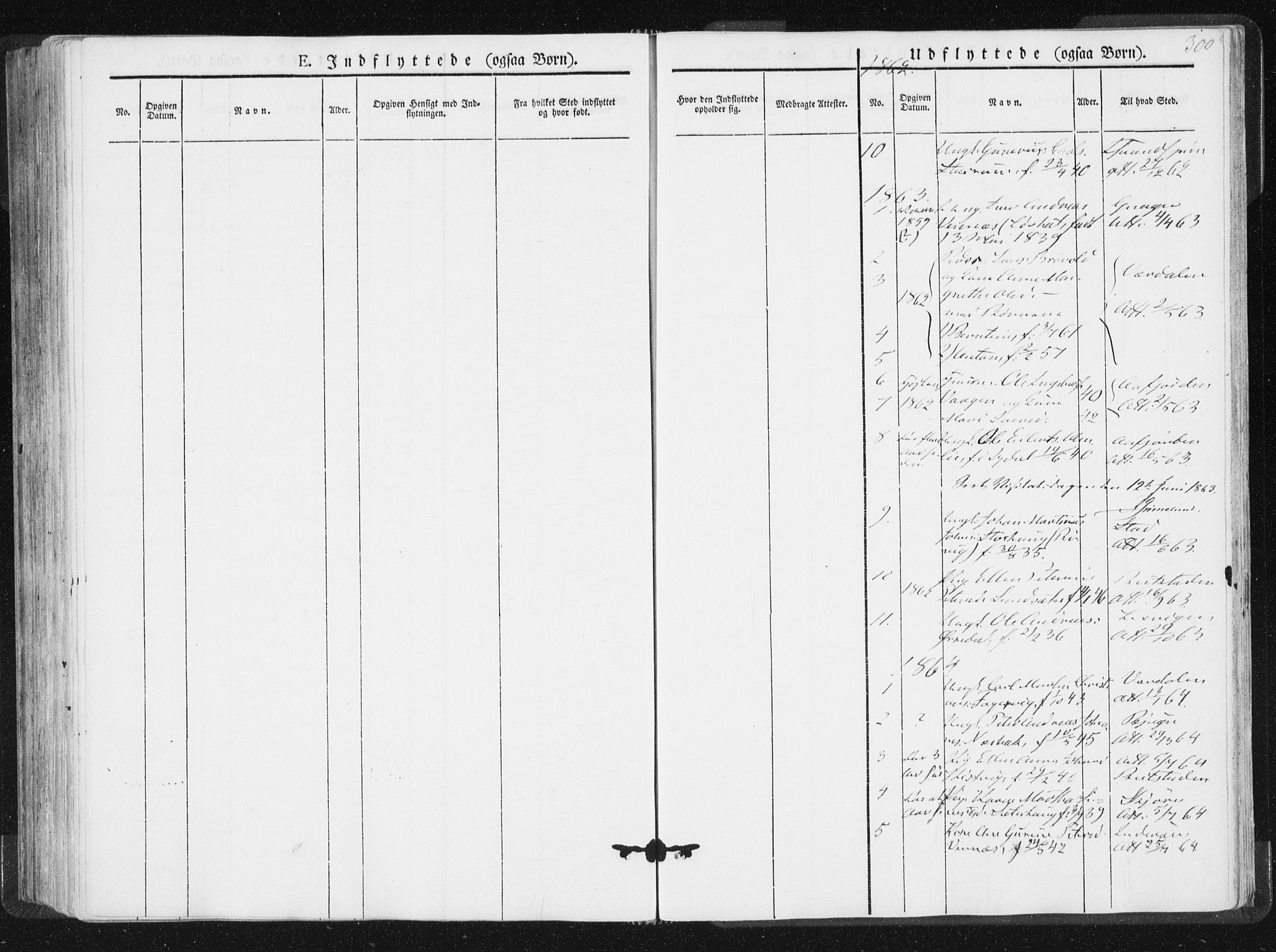 Ministerialprotokoller, klokkerbøker og fødselsregistre - Nord-Trøndelag, SAT/A-1458/744/L0418: Parish register (official) no. 744A02, 1843-1866, p. 300
