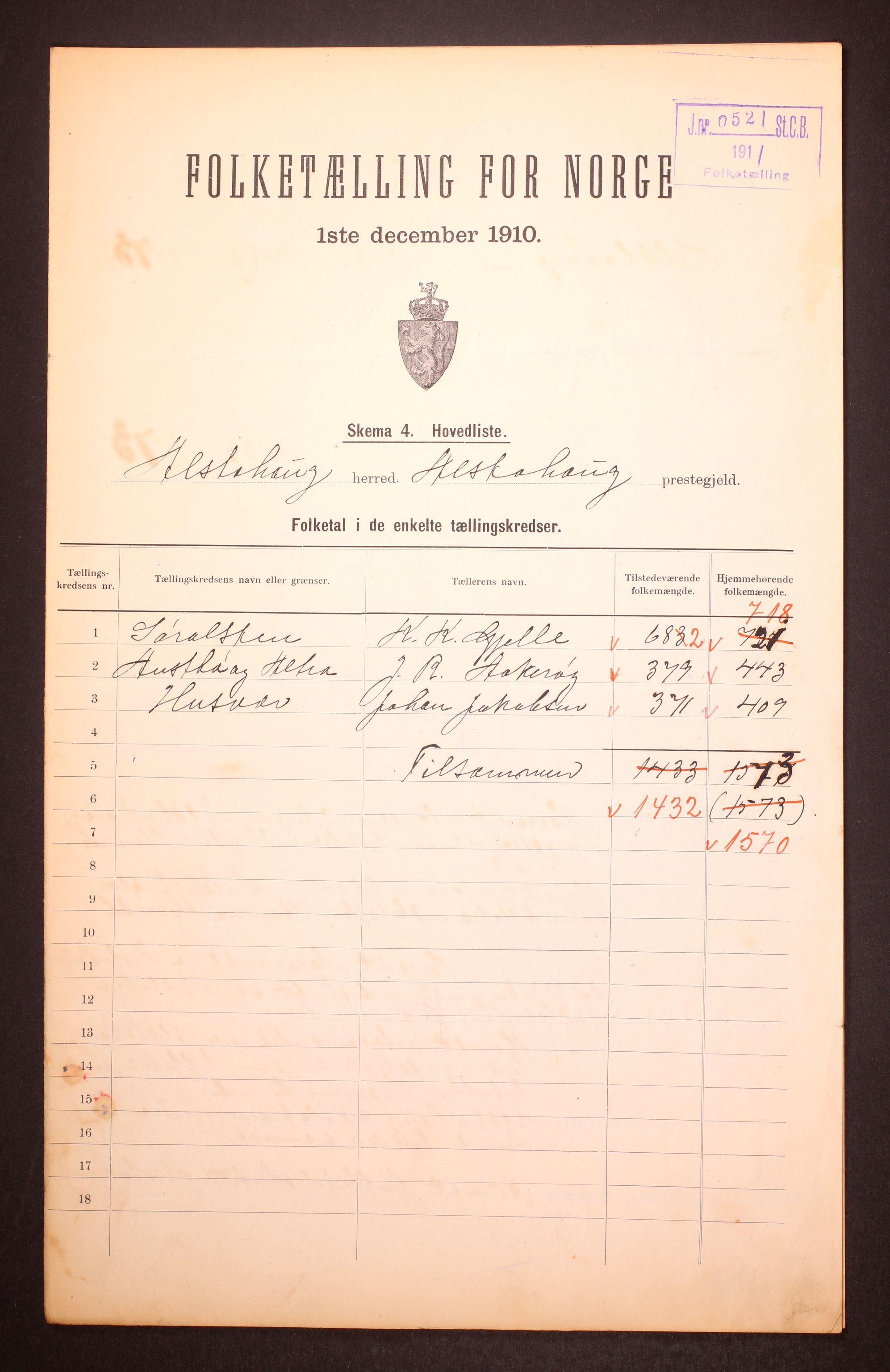 RA, 1910 census for Alstahaug, 1910, p. 2