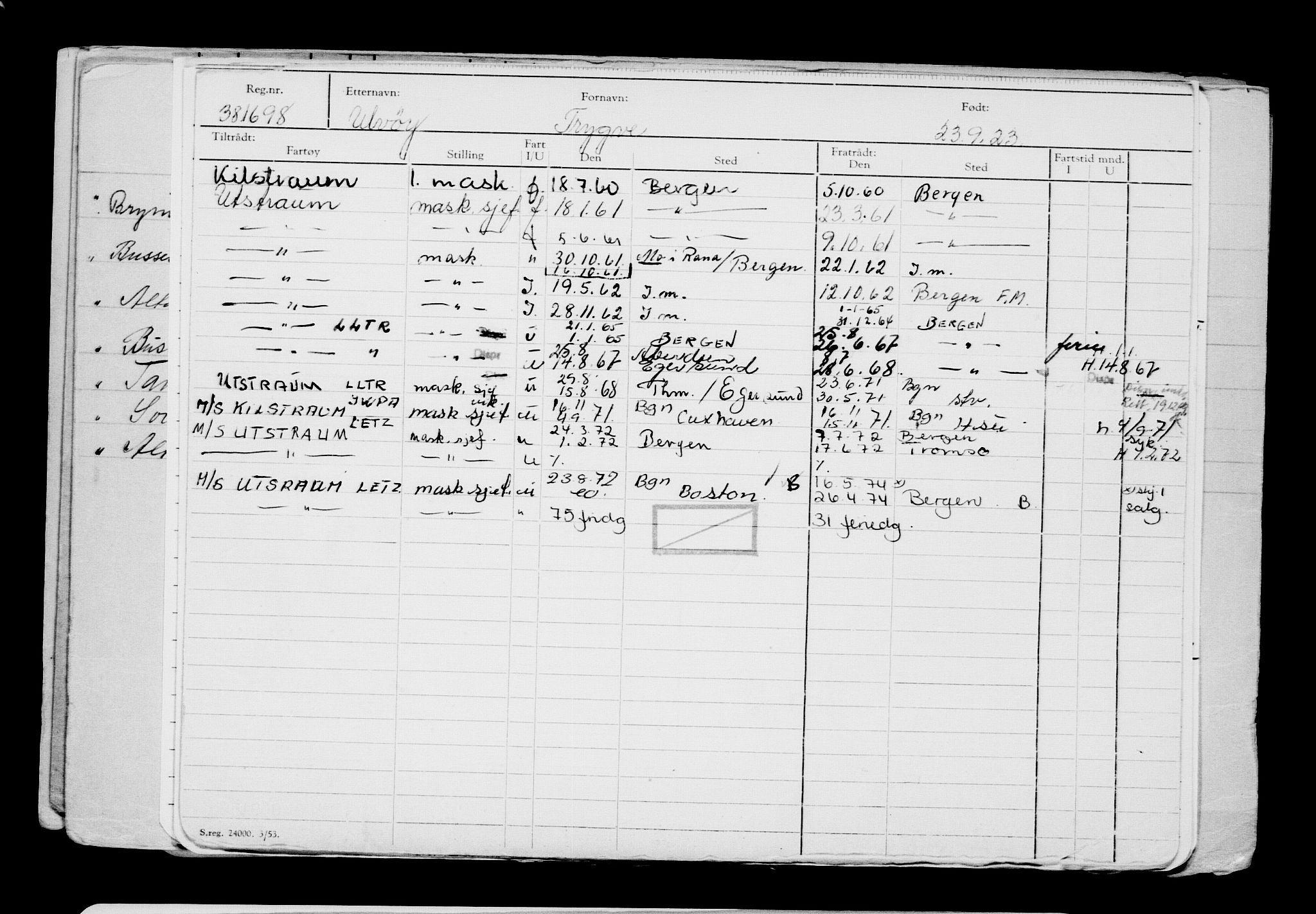 Direktoratet for sjømenn, AV/RA-S-3545/G/Gb/L0223: Hovedkort, 1923, p. 260