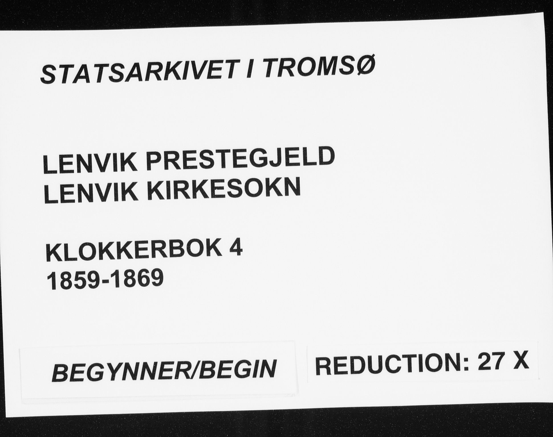 Lenvik sokneprestembete, SATØ/S-1310/H/Ha/Hab/L0004klokker: Parish register (copy) no. 4, 1859-1869