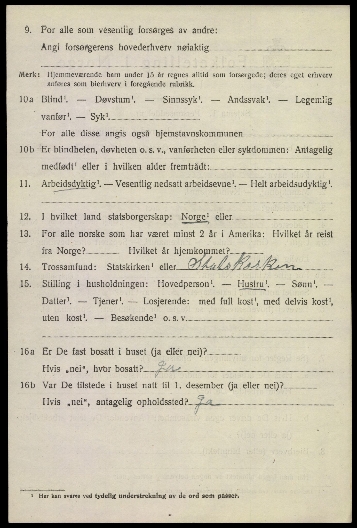 SAKO, 1920 census for Tinn, 1920, p. 2713