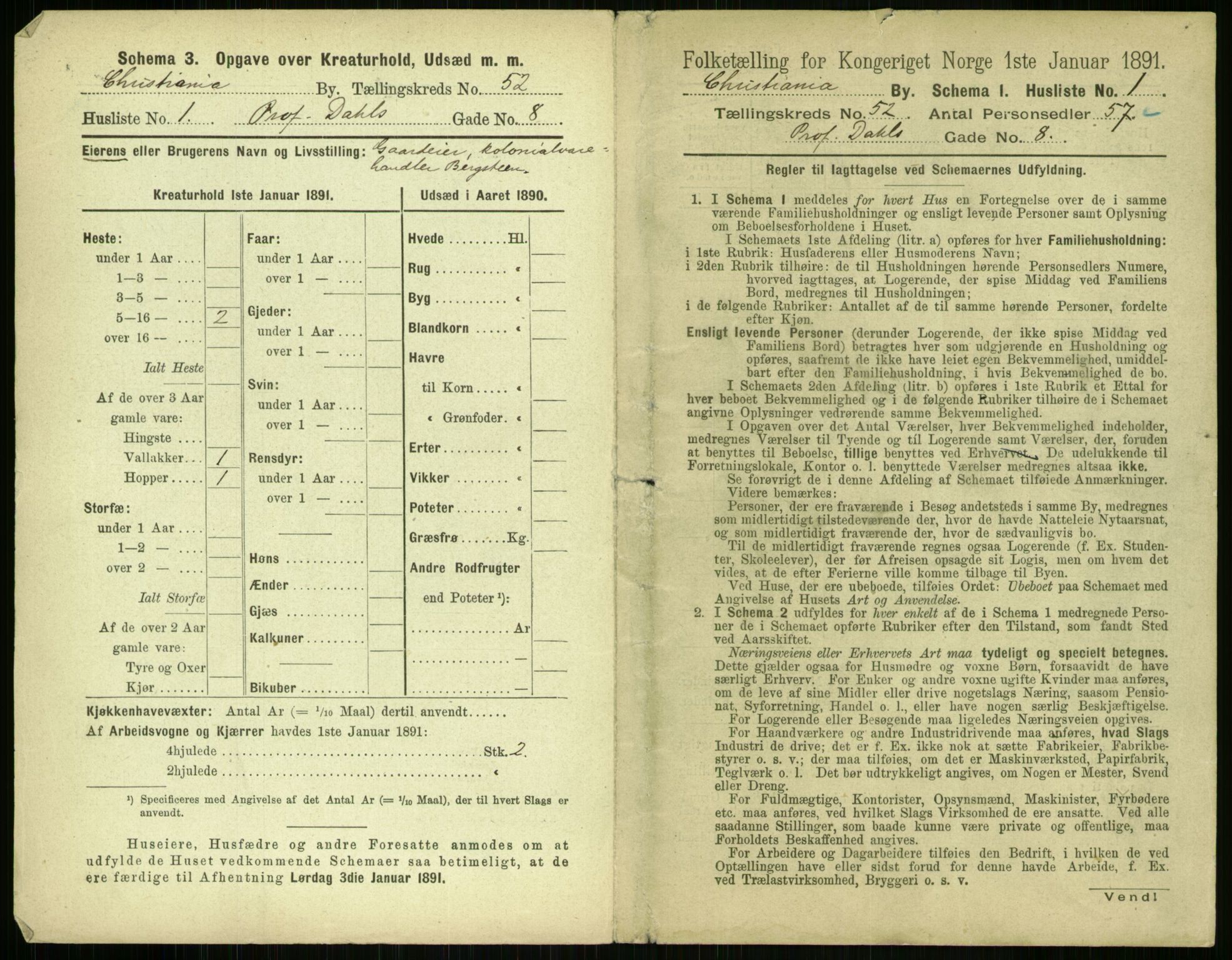 RA, 1891 census for 0301 Kristiania, 1891, p. 29547