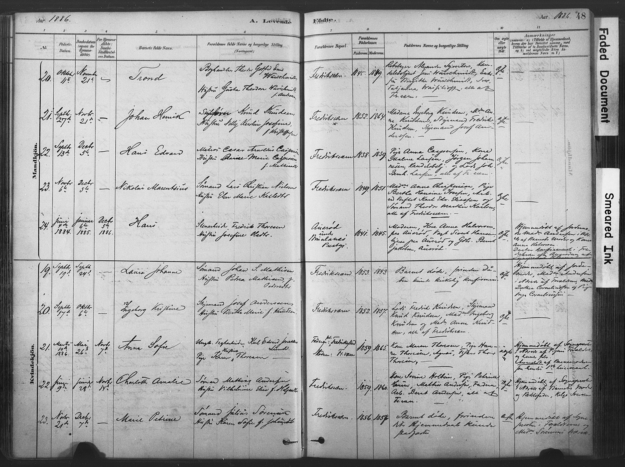 Stavern kirkebøker, AV/SAKO-A-318/F/Fa/L0008: Parish register (official) no. 8, 1878-1905, p. 48