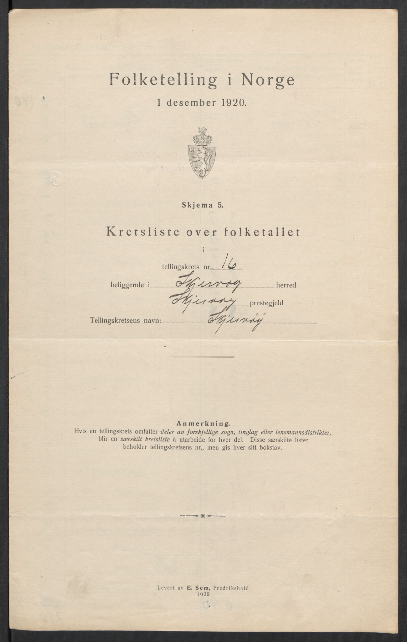 SATØ, 1920 census for Skjervøy, 1920, p. 51