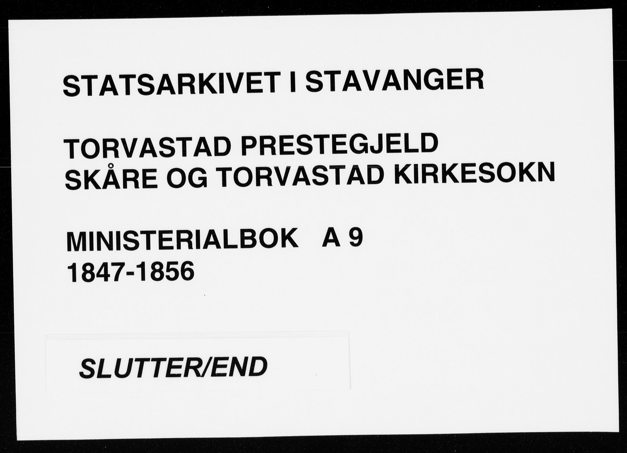 Torvastad sokneprestkontor, AV/SAST-A -101857/H/Ha/Haa/L0009: Parish register (official) no. A 9, 1847-1856