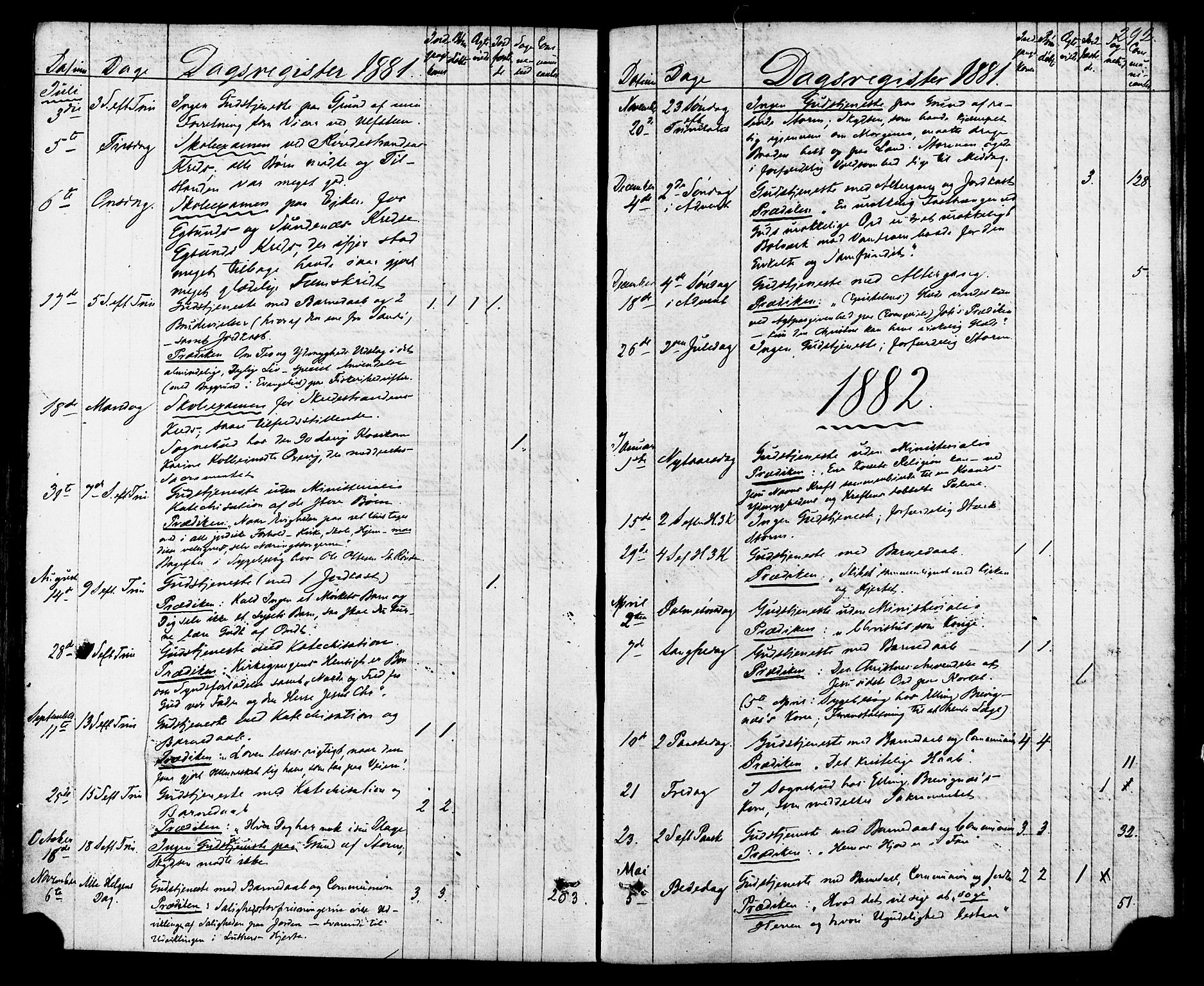Ministerialprotokoller, klokkerbøker og fødselsregistre - Møre og Romsdal, SAT/A-1454/504/L0055: Parish register (official) no. 504A02, 1861-1884, p. 292
