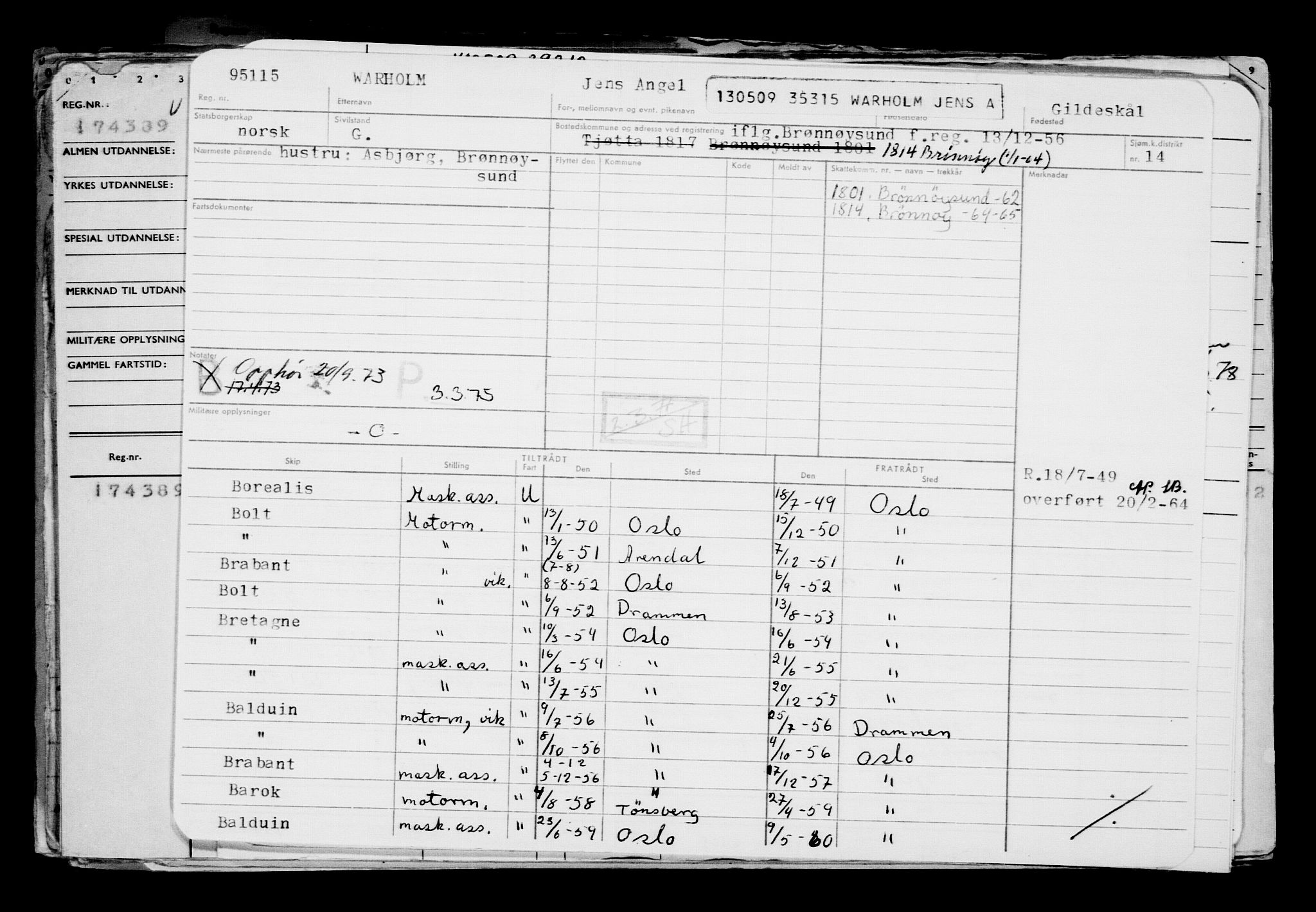 Direktoratet for sjømenn, AV/RA-S-3545/G/Gb/L0083: Hovedkort, 1909, p. 167