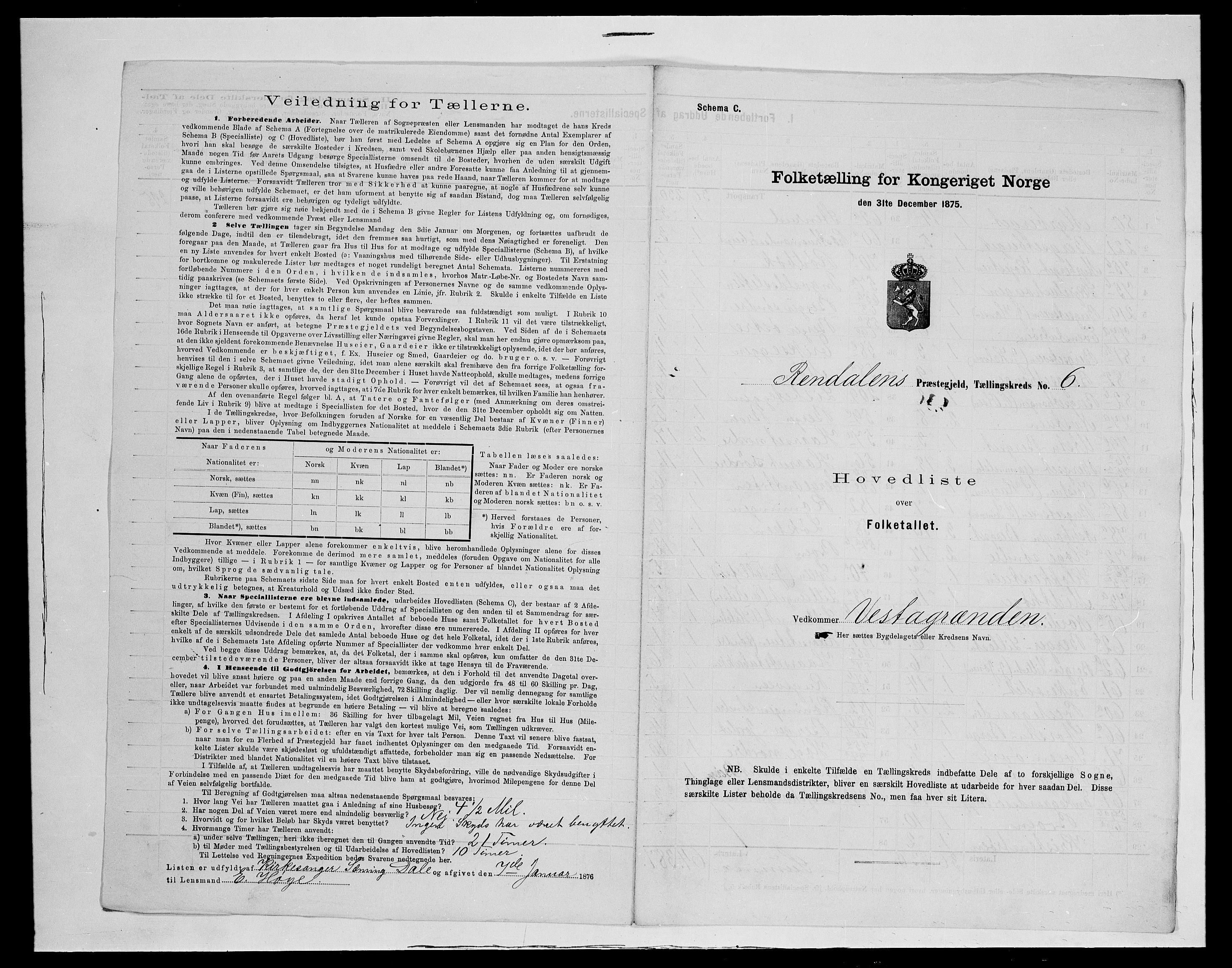 SAH, 1875 census for 0432P Rendalen, 1875, p. 34