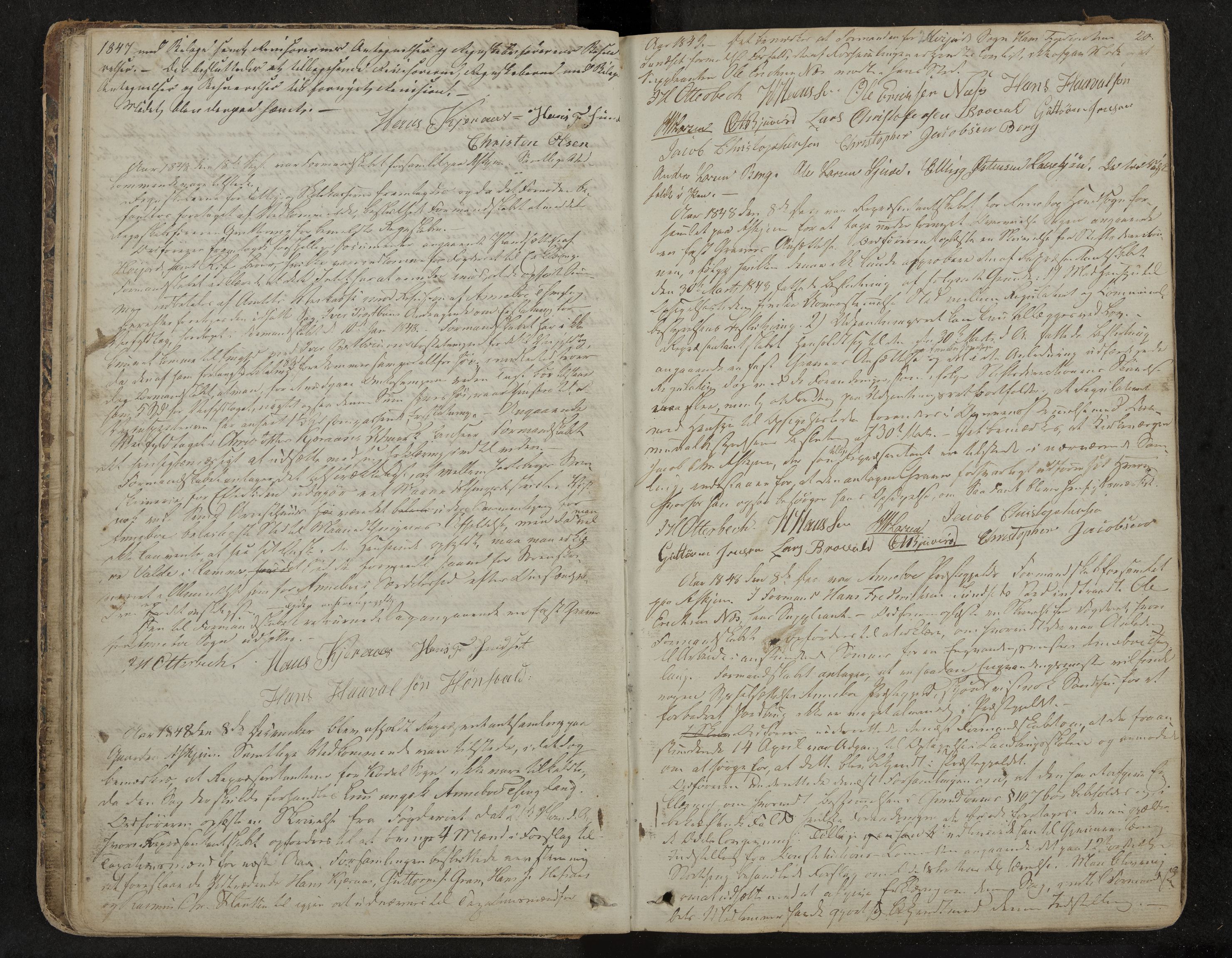 Andebu formannskap og sentraladministrasjon, IKAK/0719021-1/A/Aa/L0001: Møtebok med register, 1837-1869, p. 20