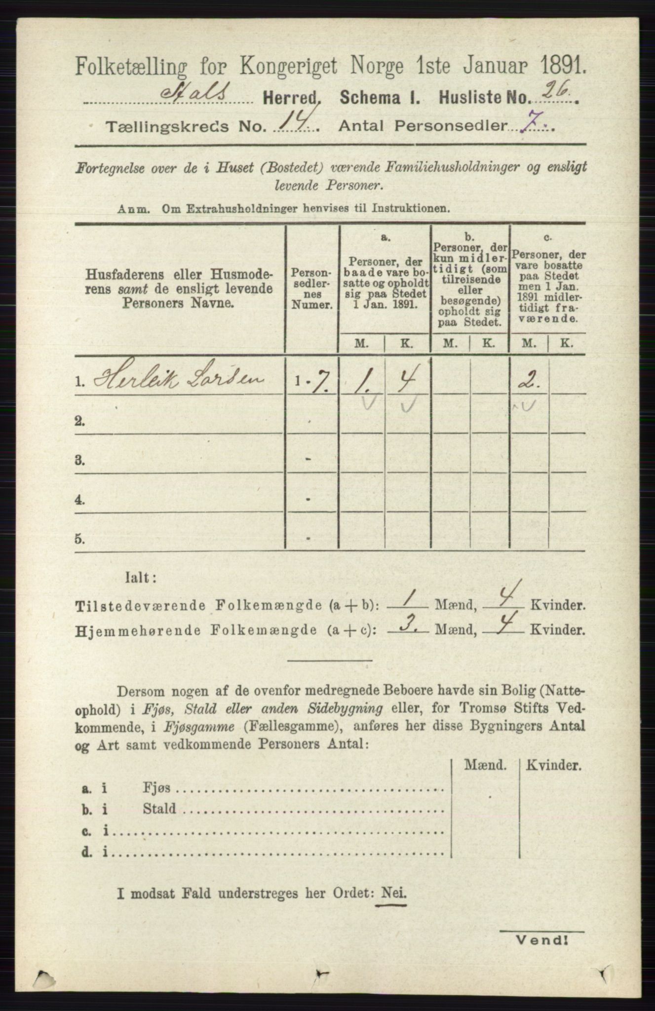 RA, 1891 census for 0619 Ål, 1891, p. 3533