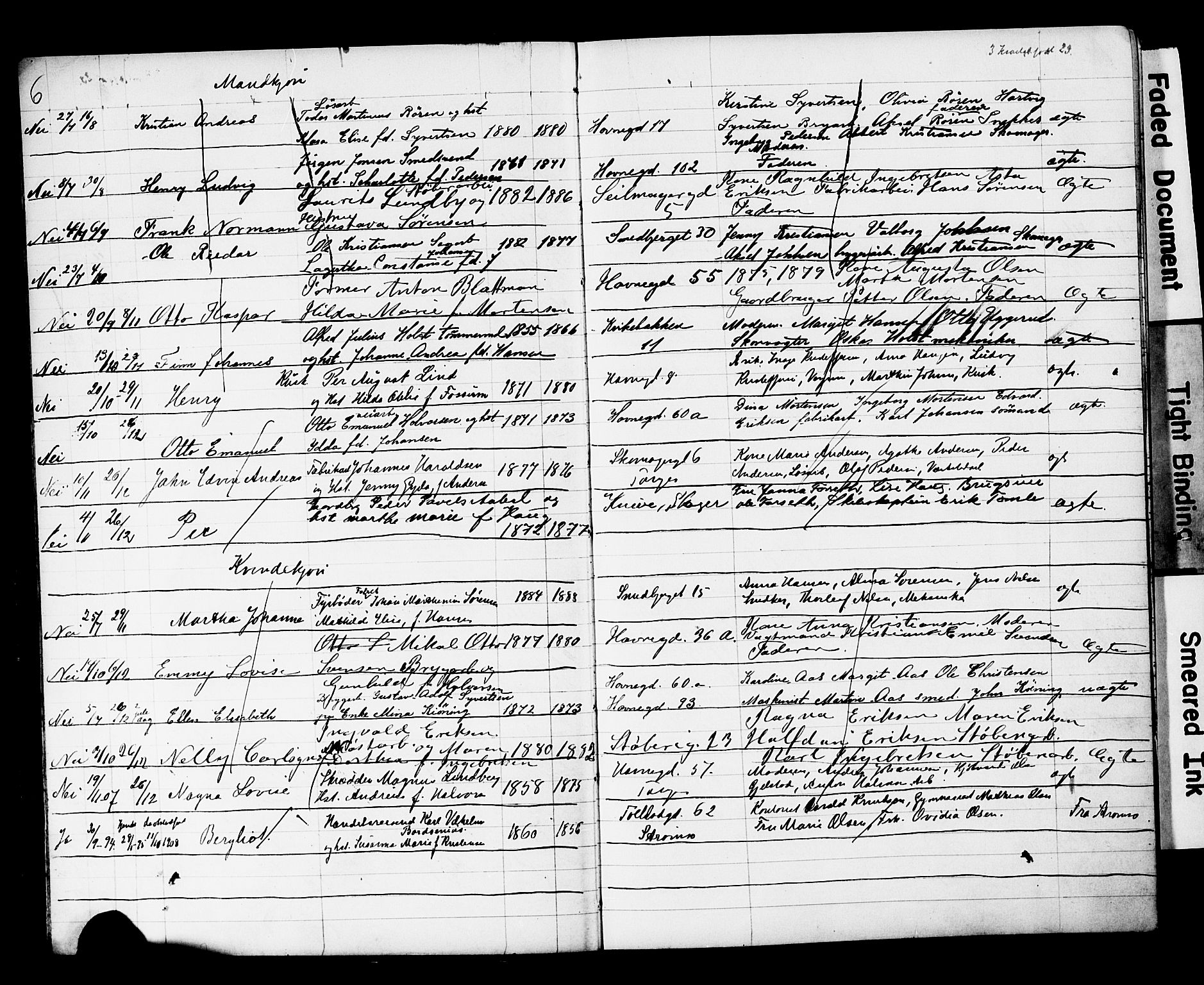 Strømsø kirkebøker, SAKO/A-246/Y/Yb/L0002: Parish register draft no. II 2, 1907-1915, p. 6