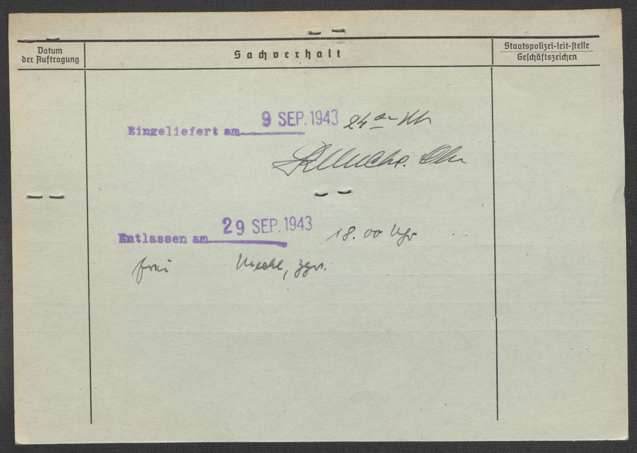 Befehlshaber der Sicherheitspolizei und des SD, AV/RA-RAFA-5969/E/Ea/Eaa/L0002: Register over norske fanger i Møllergata 19: Bj-Eng, 1940-1945, p. 1106