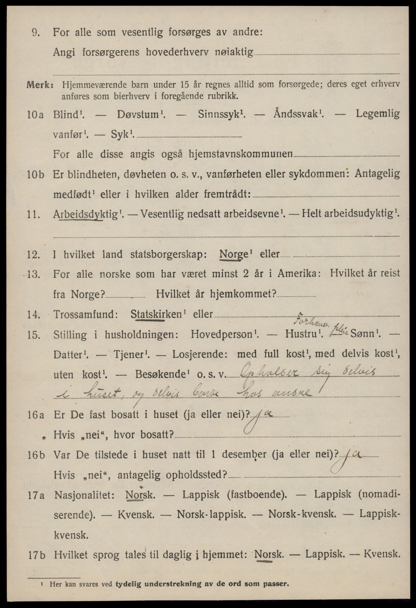 SAT, 1920 census for Malvik, 1920, p. 2565