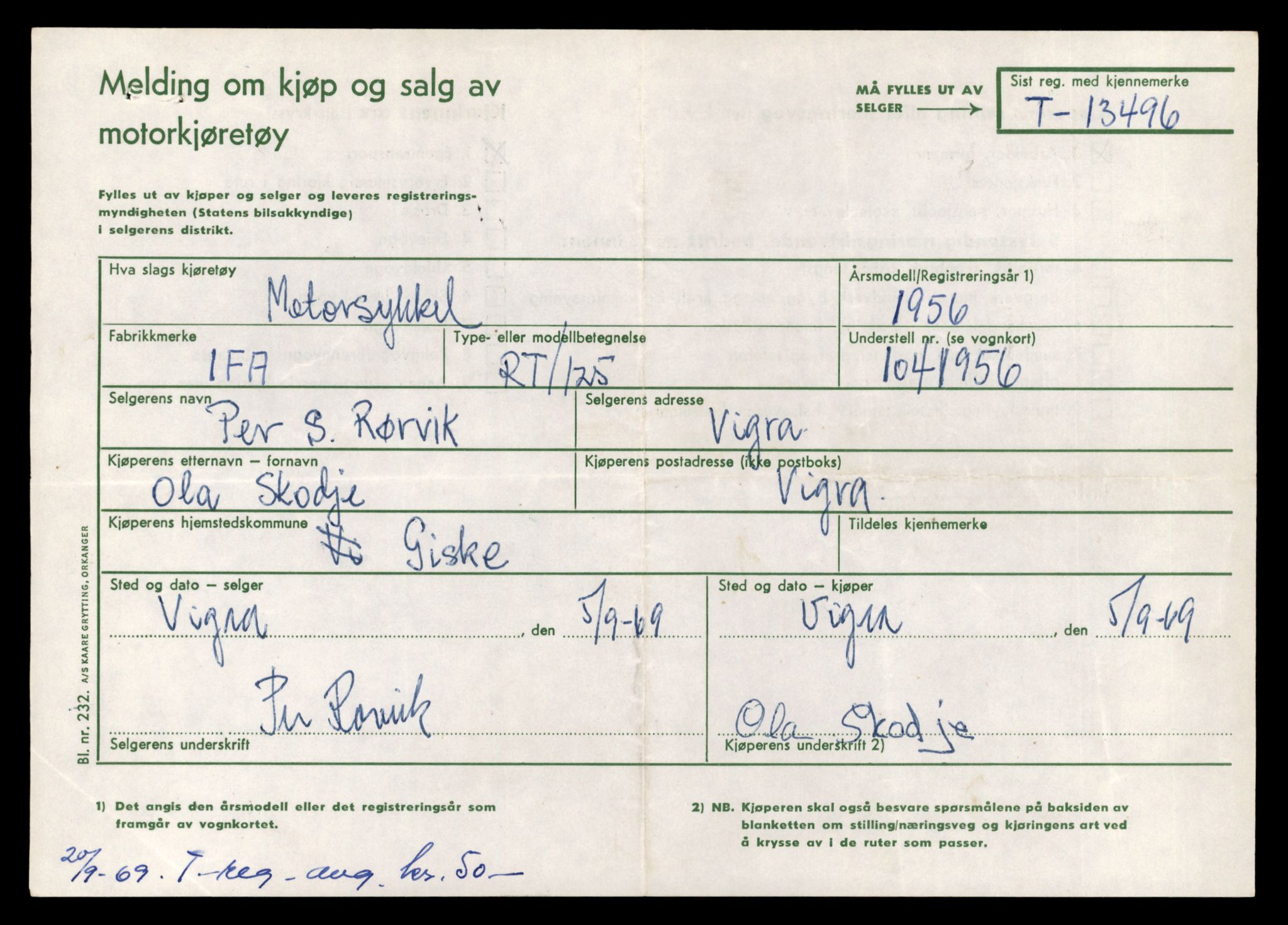 Møre og Romsdal vegkontor - Ålesund trafikkstasjon, AV/SAT-A-4099/F/Fe/L0039: Registreringskort for kjøretøy T 13361 - T 13530, 1927-1998, p. 2377