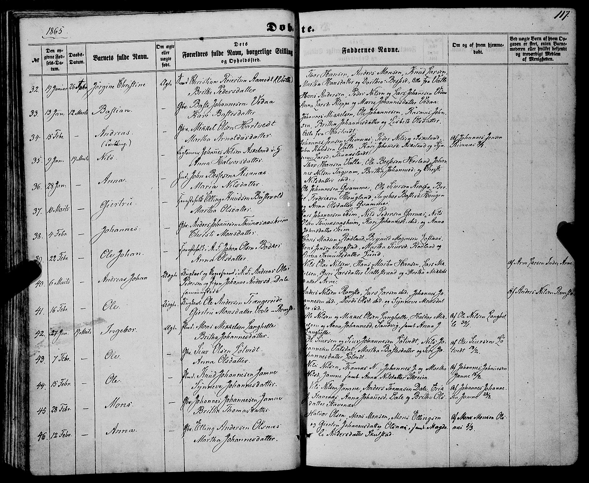 Haus sokneprestembete, SAB/A-75601/H/Haa: Parish register (official) no. A 17, 1858-1870, p. 117