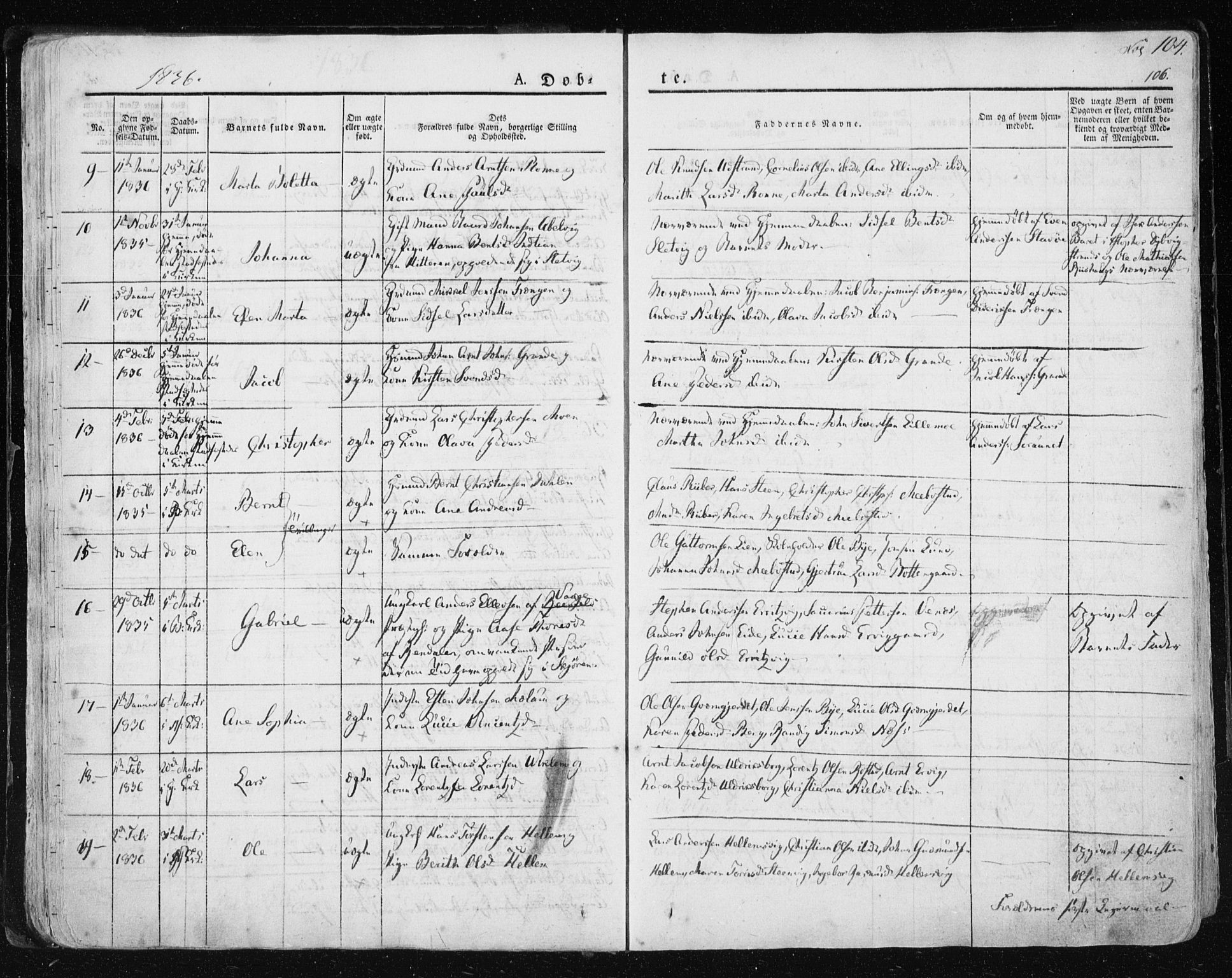 Ministerialprotokoller, klokkerbøker og fødselsregistre - Sør-Trøndelag, SAT/A-1456/659/L0735: Parish register (official) no. 659A05, 1826-1841, p. 104
