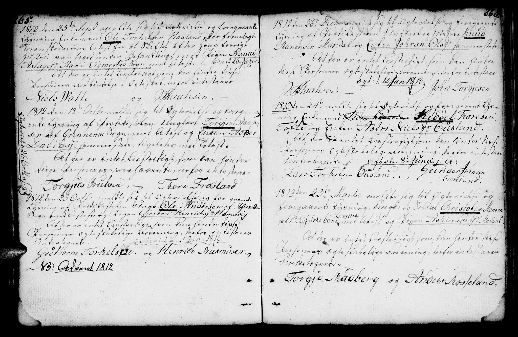 Mandal sokneprestkontor, AV/SAK-1111-0030/F/Fa/Faa/L0007: Parish register (official) no. A 7, 1783-1818, p. 265-266