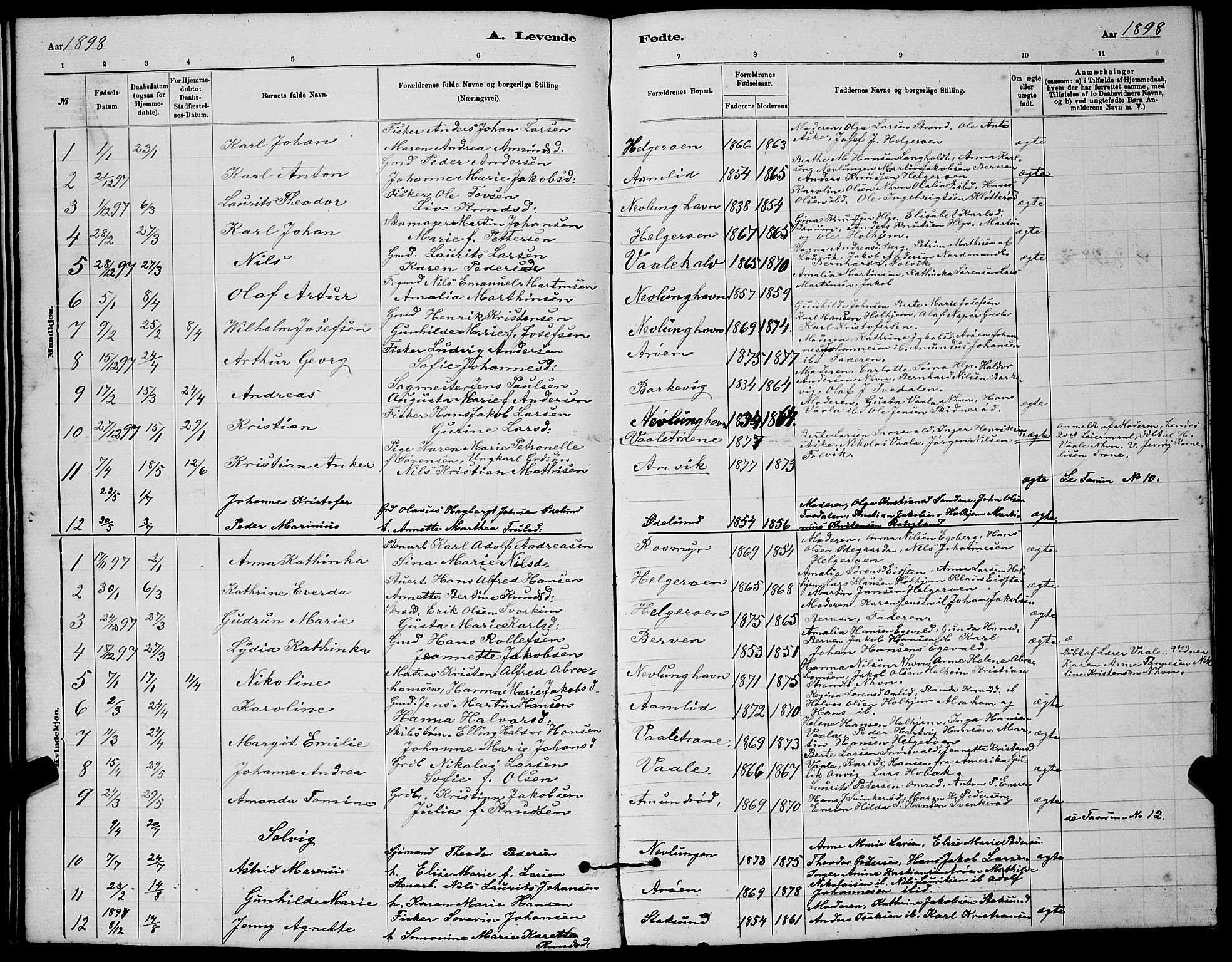 Brunlanes kirkebøker, SAKO/A-342/G/Gb/L0002: Parish register (copy) no. II 2, 1878-1902