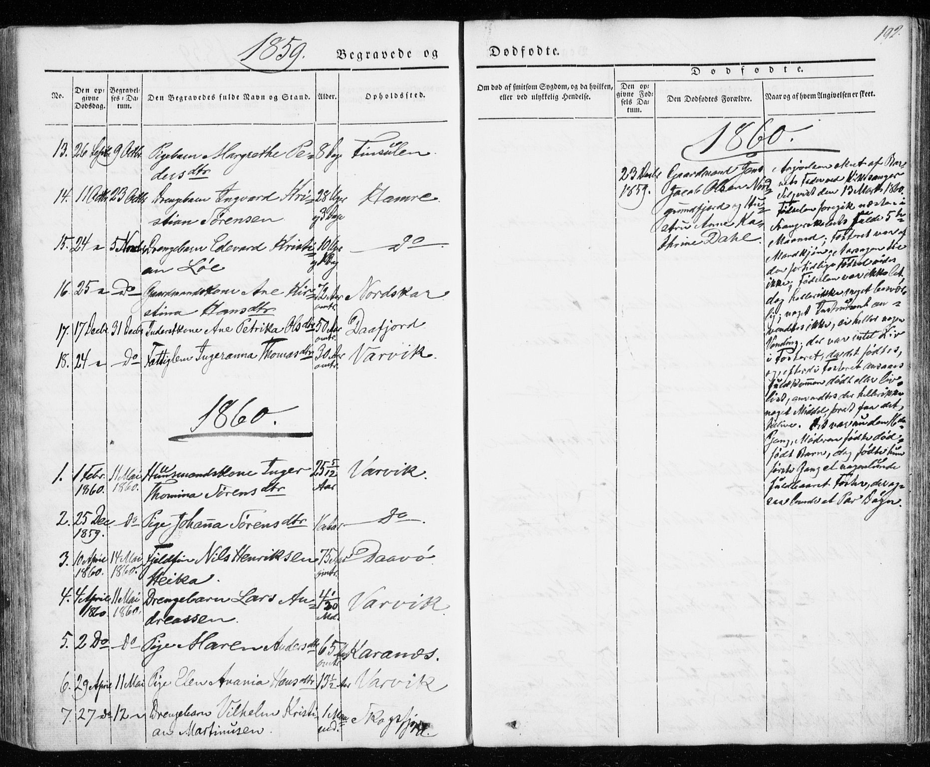 Karlsøy sokneprestembete, SATØ/S-1299/H/Ha/Haa/L0009kirke: Parish register (official) no. 9, 1838-1867, p. 192