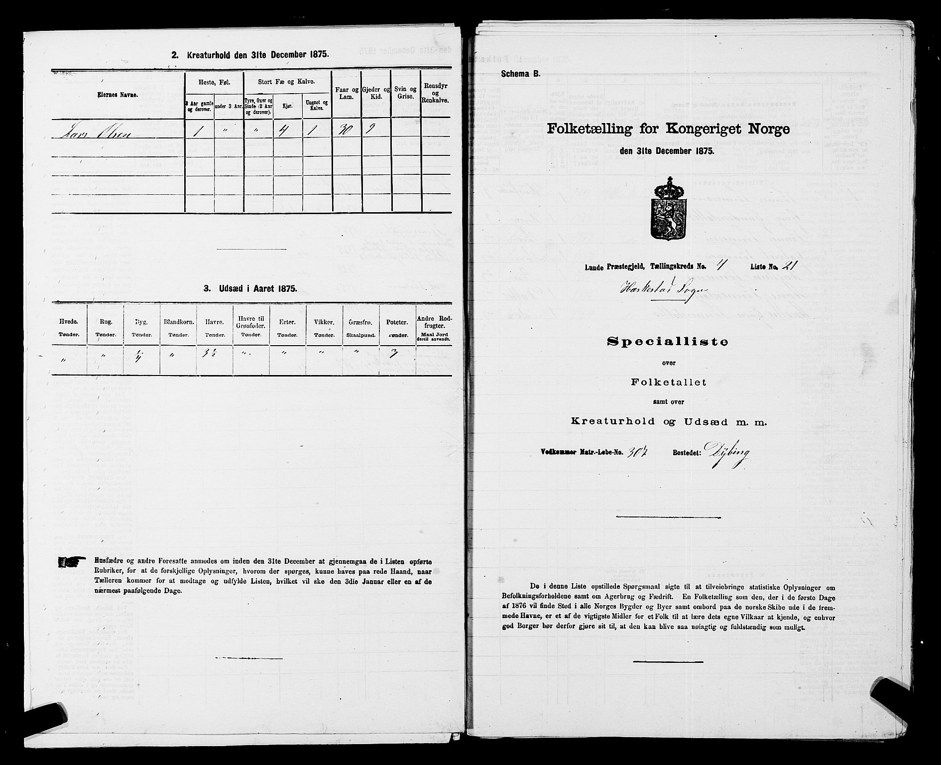 SAST, 1875 census for 1112P Lund, 1875, p. 629