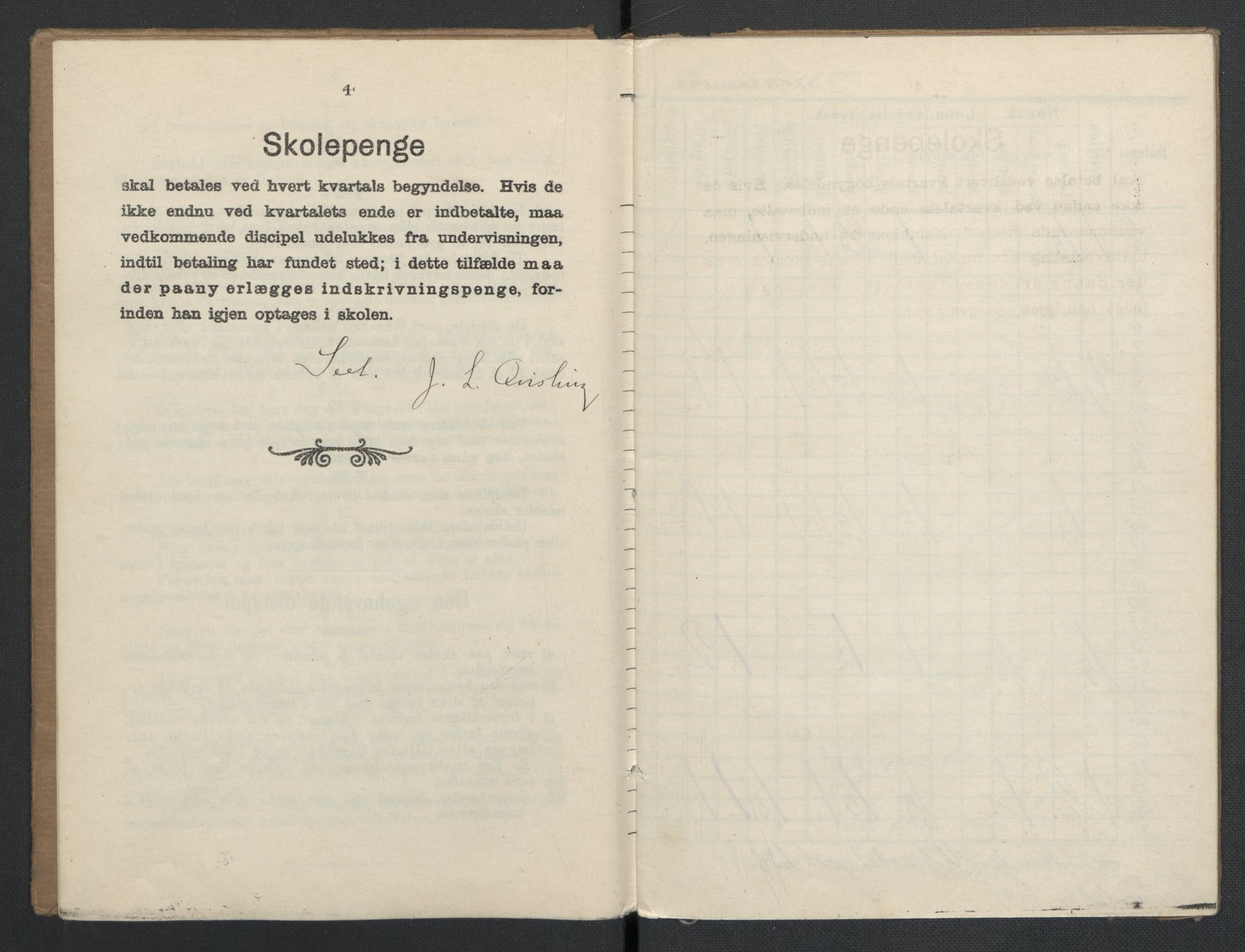 Quisling, Vidkun, AV/RA-PA-0750/K/L0001: Brev til og fra Vidkun Quisling samt til og fra andre medlemmer av familien Quisling, samt Vidkun Quislings karakterbøker, 1894-1929, p. 242