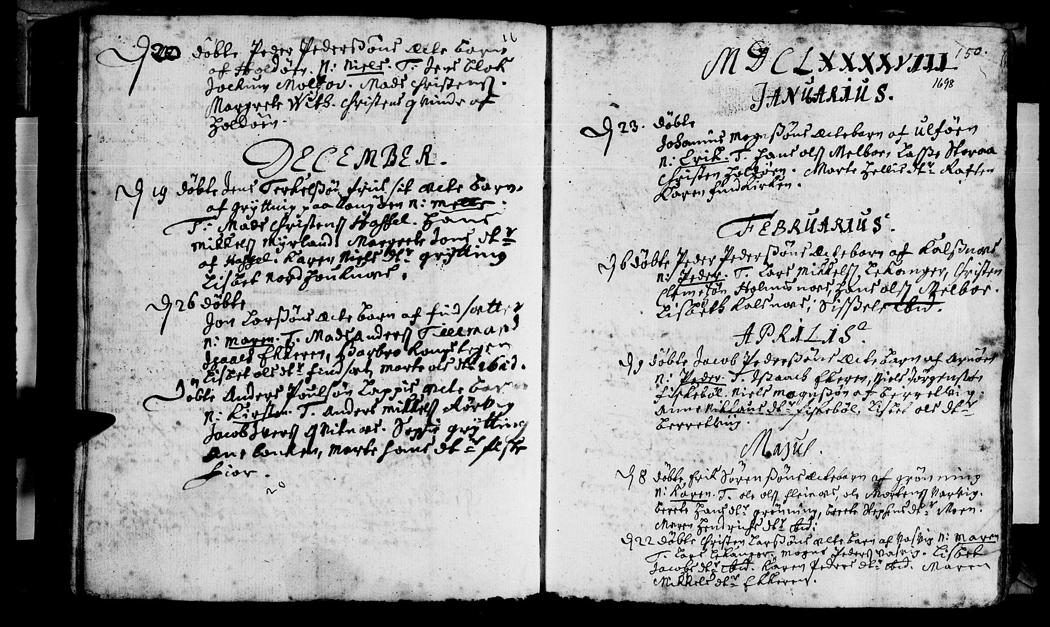 Ministerialprotokoller, klokkerbøker og fødselsregistre - Nordland, SAT/A-1459/888/L1231: Parish register (official) no. 888A01 /1, 1693-1738, p. 150