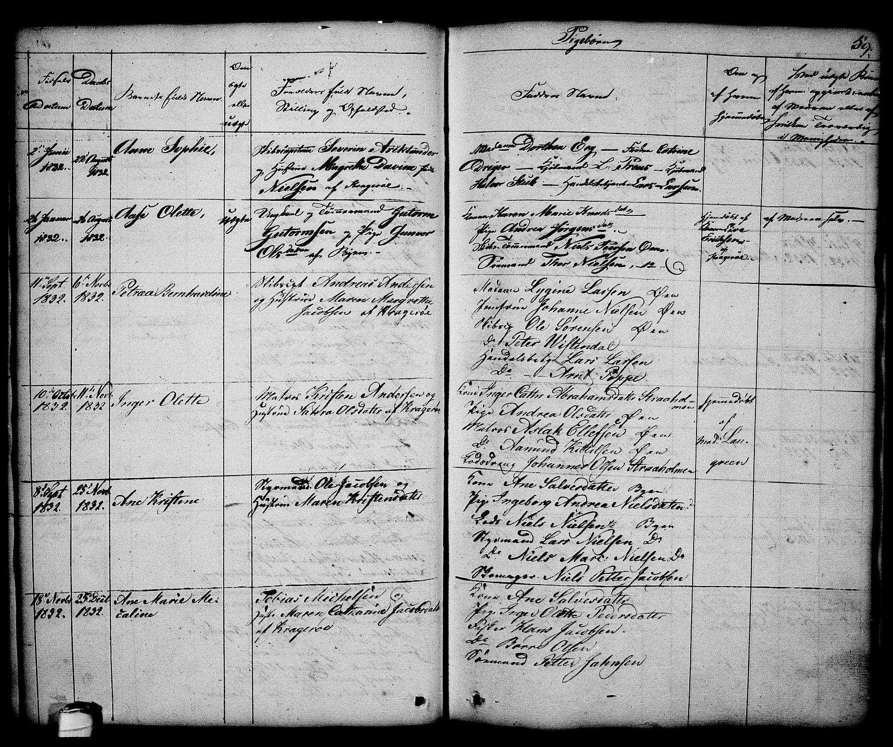 Kragerø kirkebøker, SAKO/A-278/G/Ga/L0003: Parish register (copy) no. 3, 1832-1852, p. 59