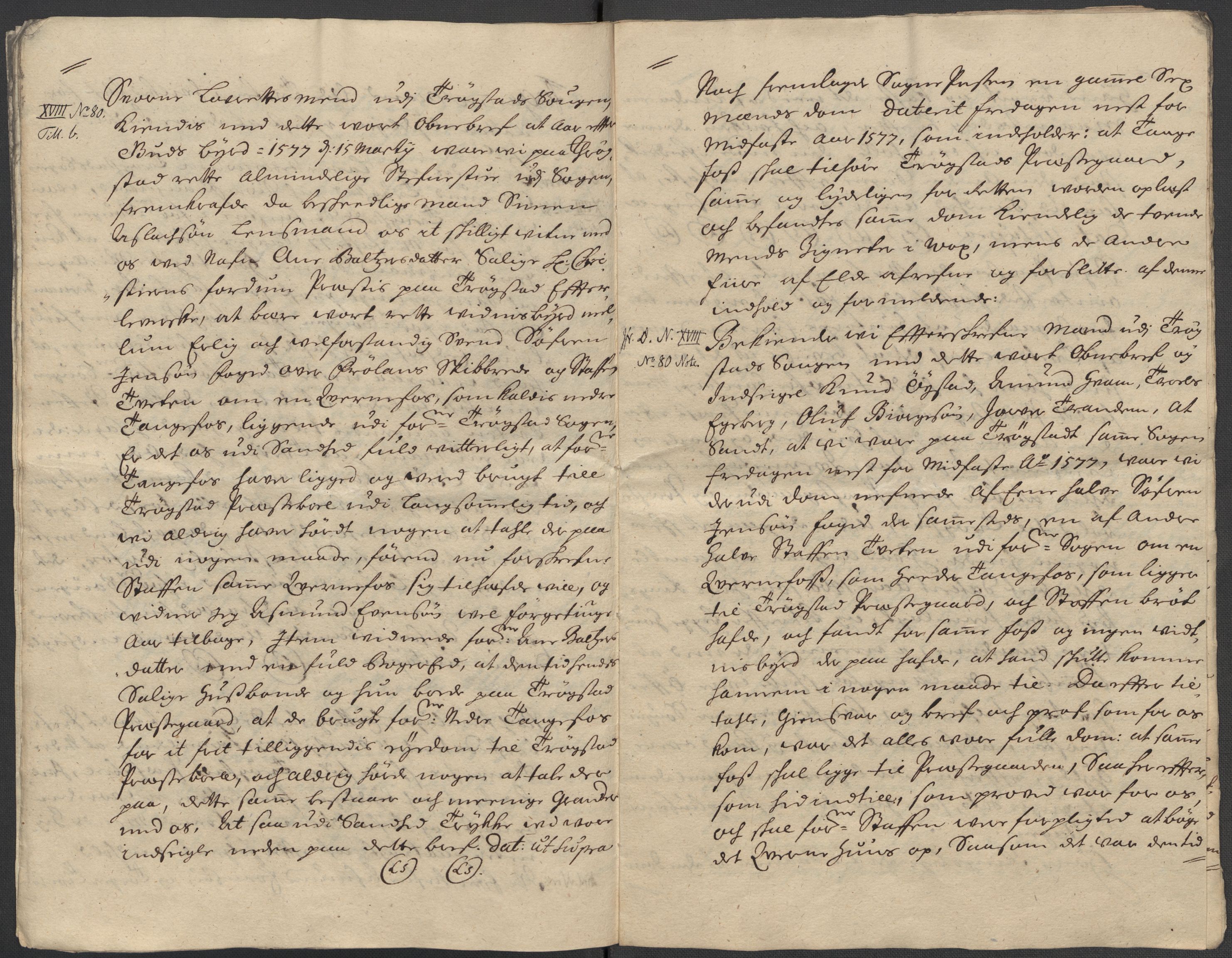 Riksarkivets diplomsamling, AV/RA-EA-5965/F15/L0004: Prestearkiv - Østfold, 1577-1709, p. 35